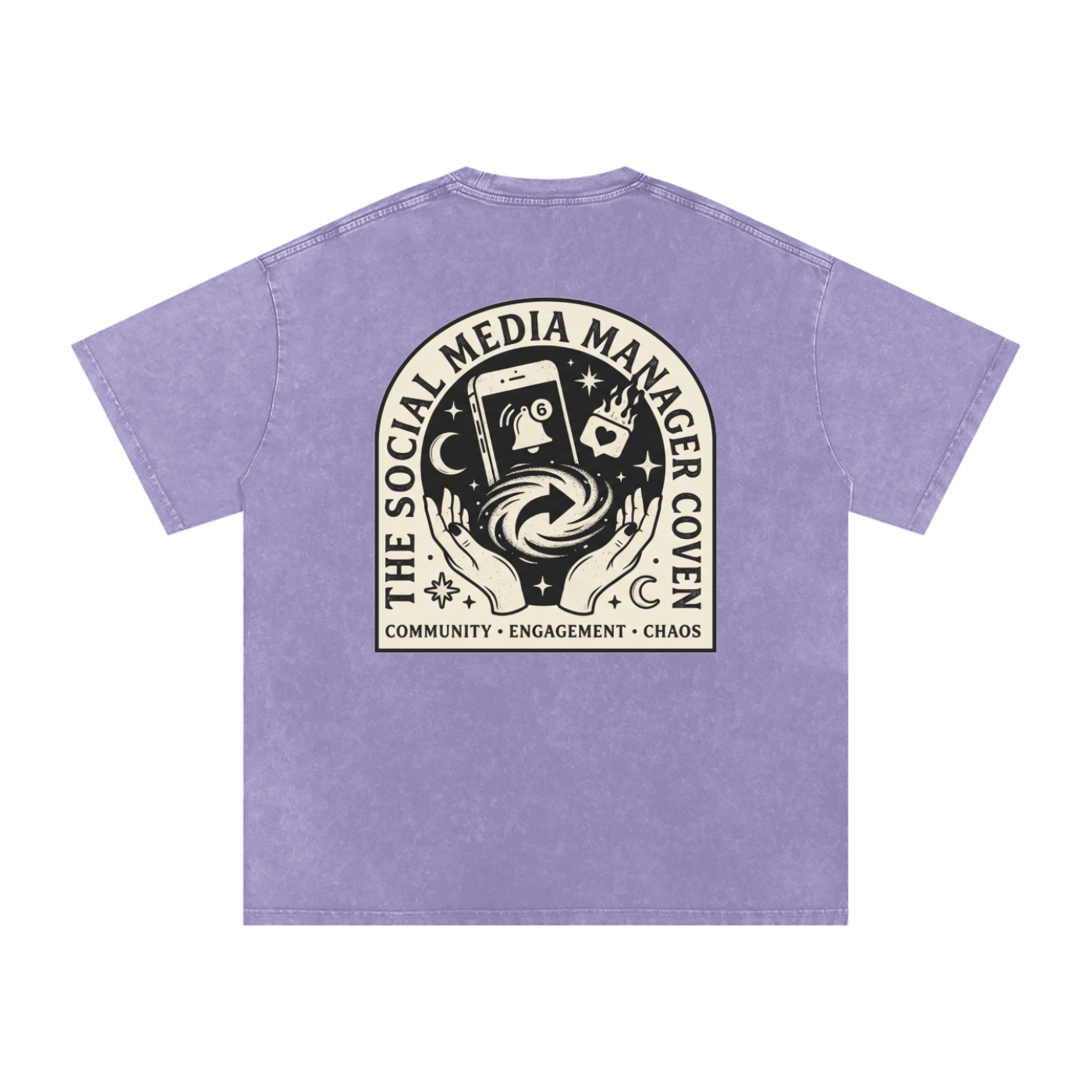 The Social Media Marketing Coven | Snow Washed Oversized Cotton T-Shirt