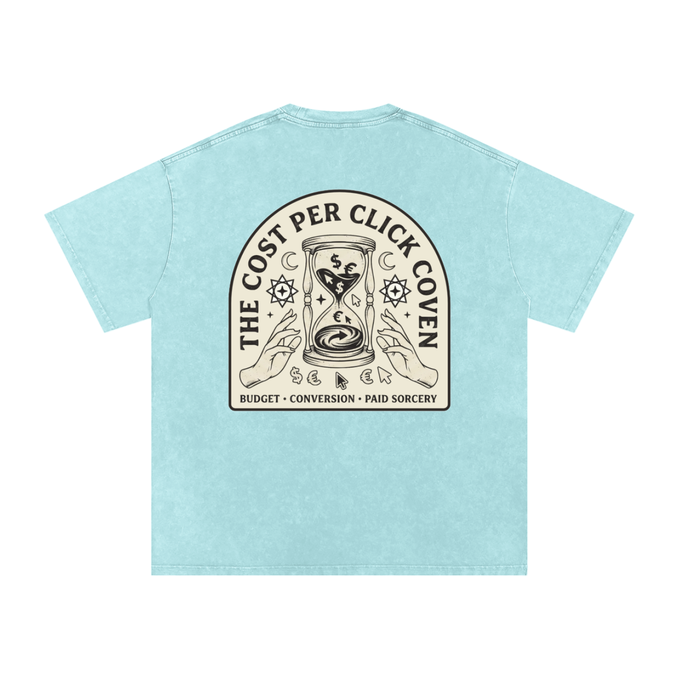 The Cost Per Click Coven | Snow Washed Oversized Cotton T-Shirt