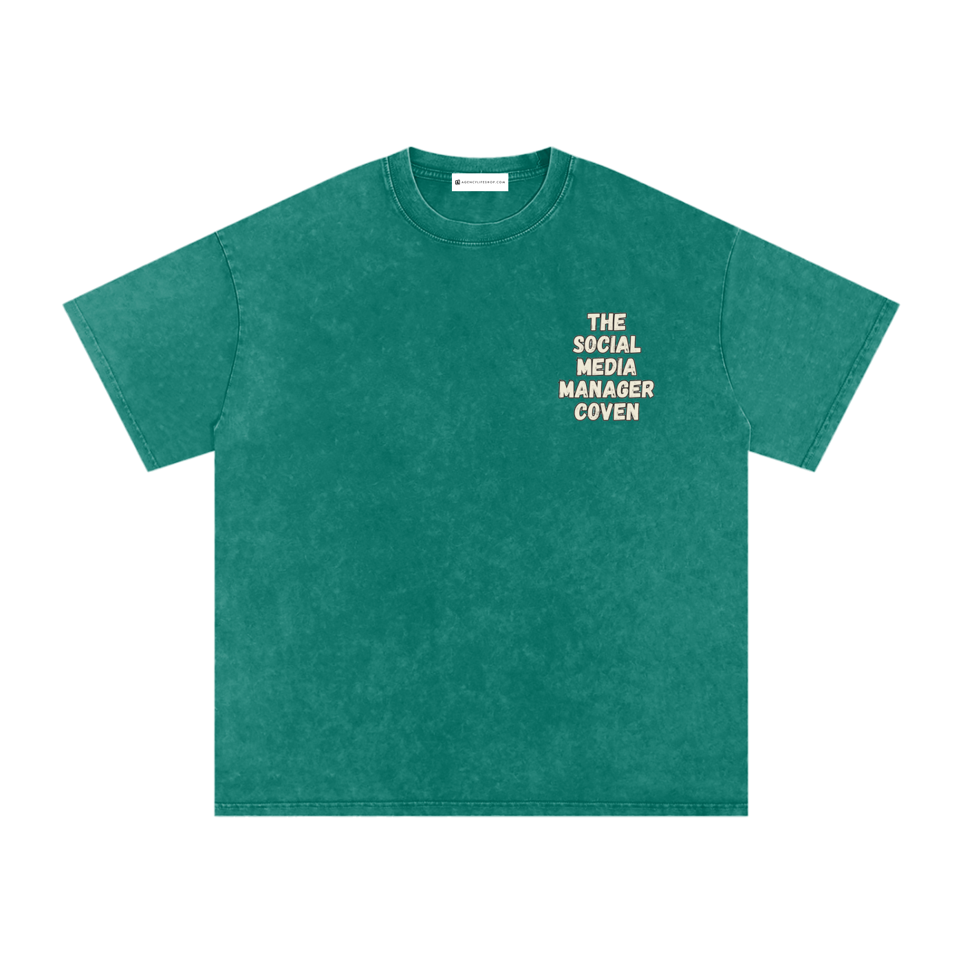 The Social Media Marketing Coven | Snow Washed Oversized Cotton T-Shirt