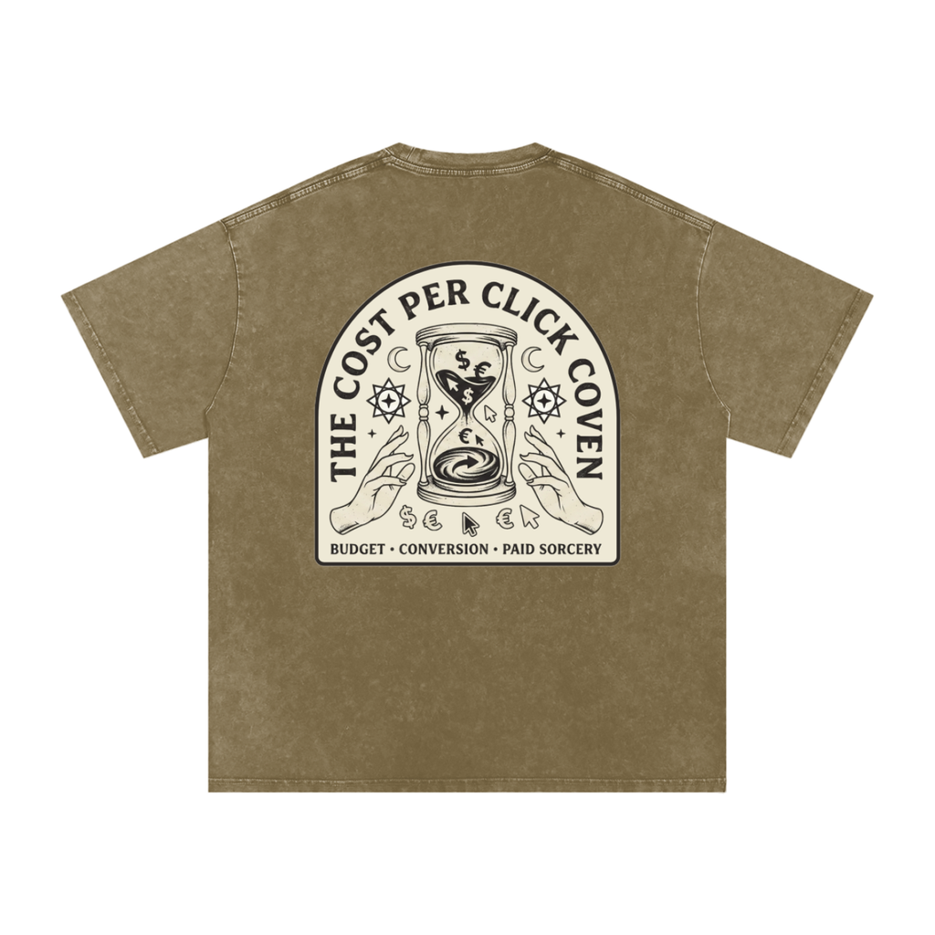 The Cost Per Click Coven | Snow Washed Oversized Cotton T-Shirt