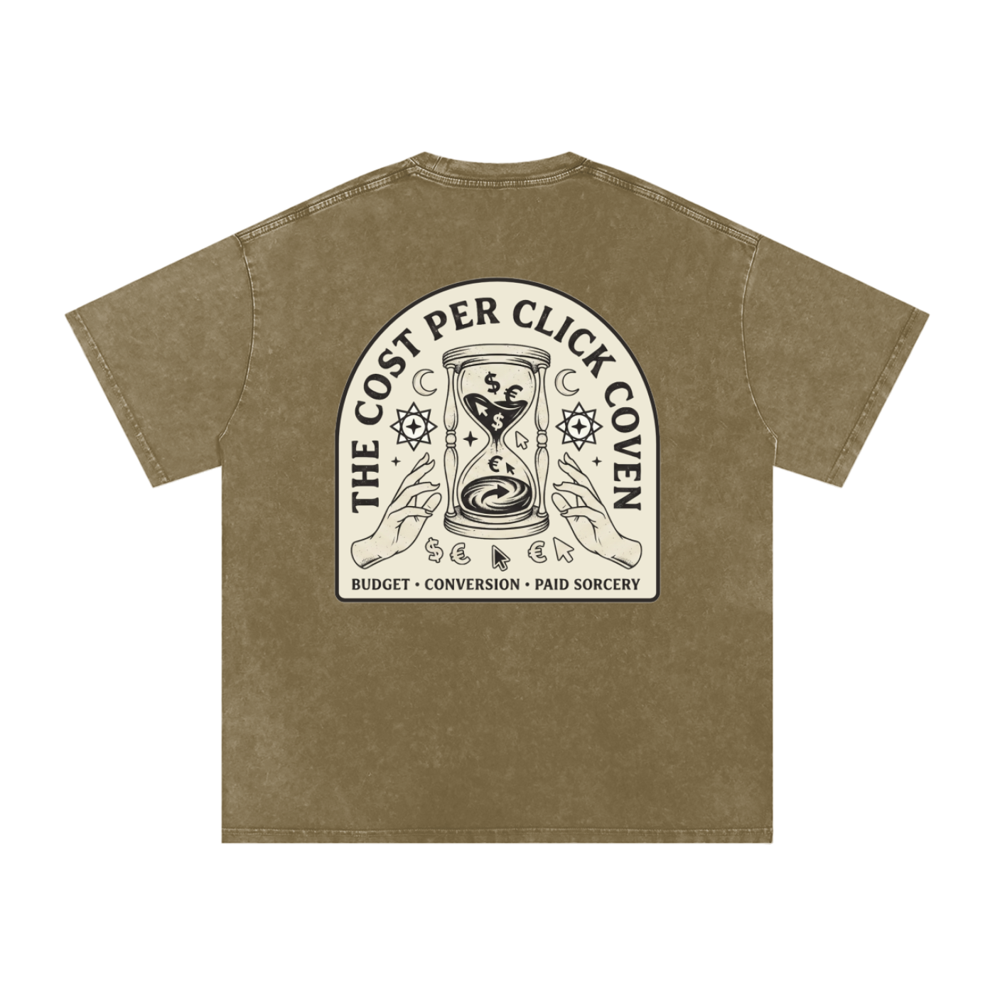The Cost Per Click Coven | Snow Washed Oversized Cotton T-Shirt