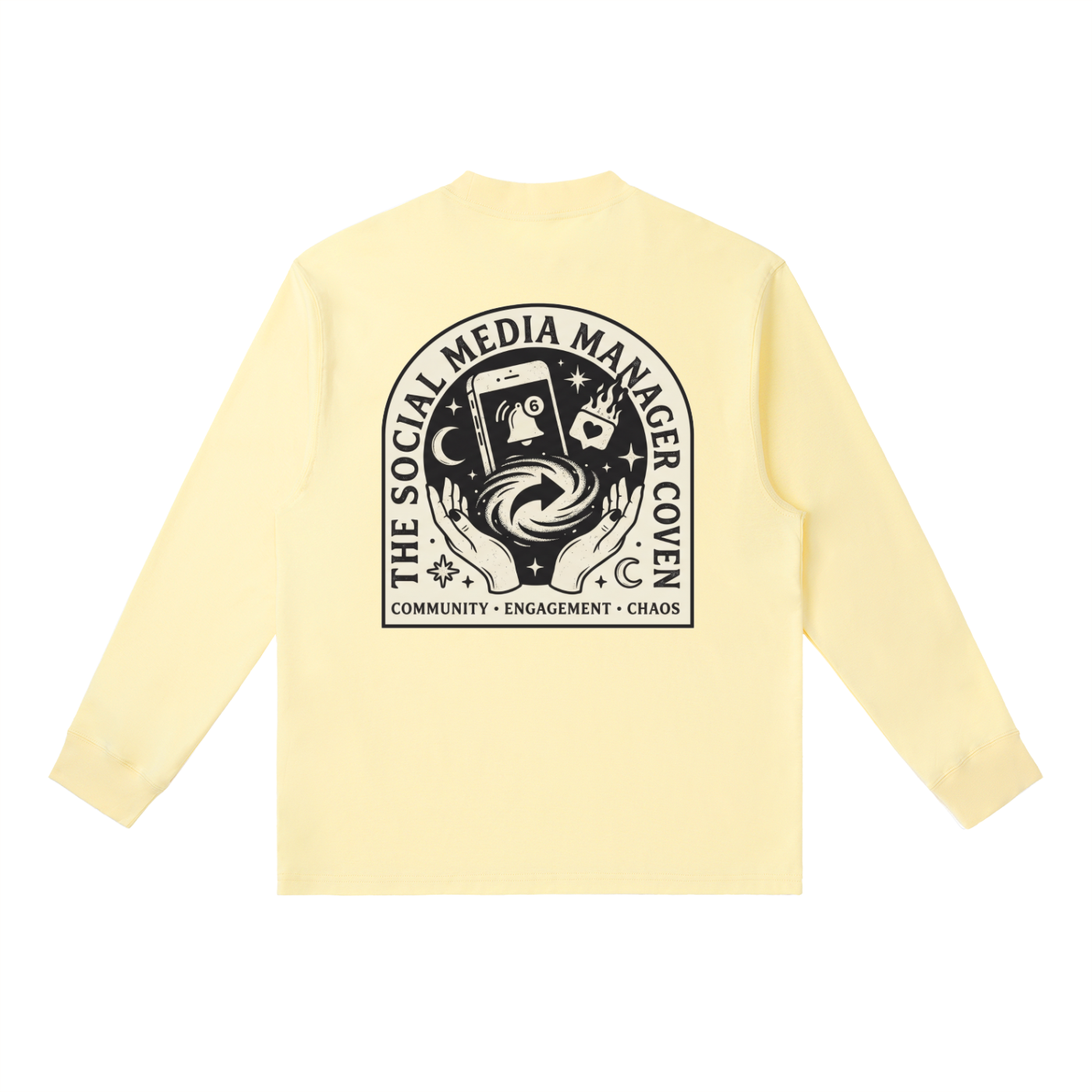 The Social Media Manager Coven | Essential Crewneck Long-Sleeve T-Shirt