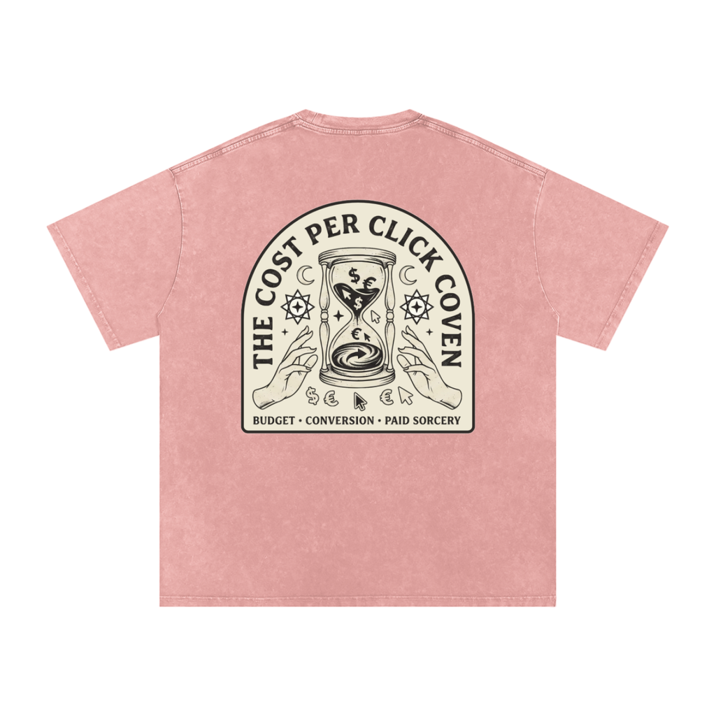 The Cost Per Click Coven | Snow Washed Oversized Cotton T-Shirt