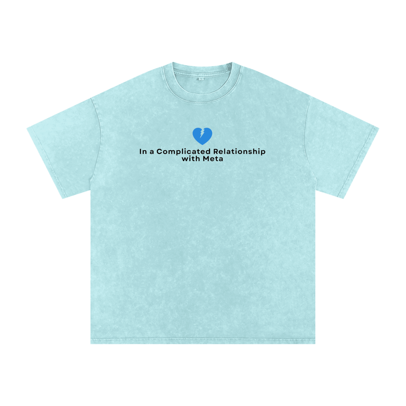Complicated Relationship | Snow Washed Oversized Cotton T-Shirt