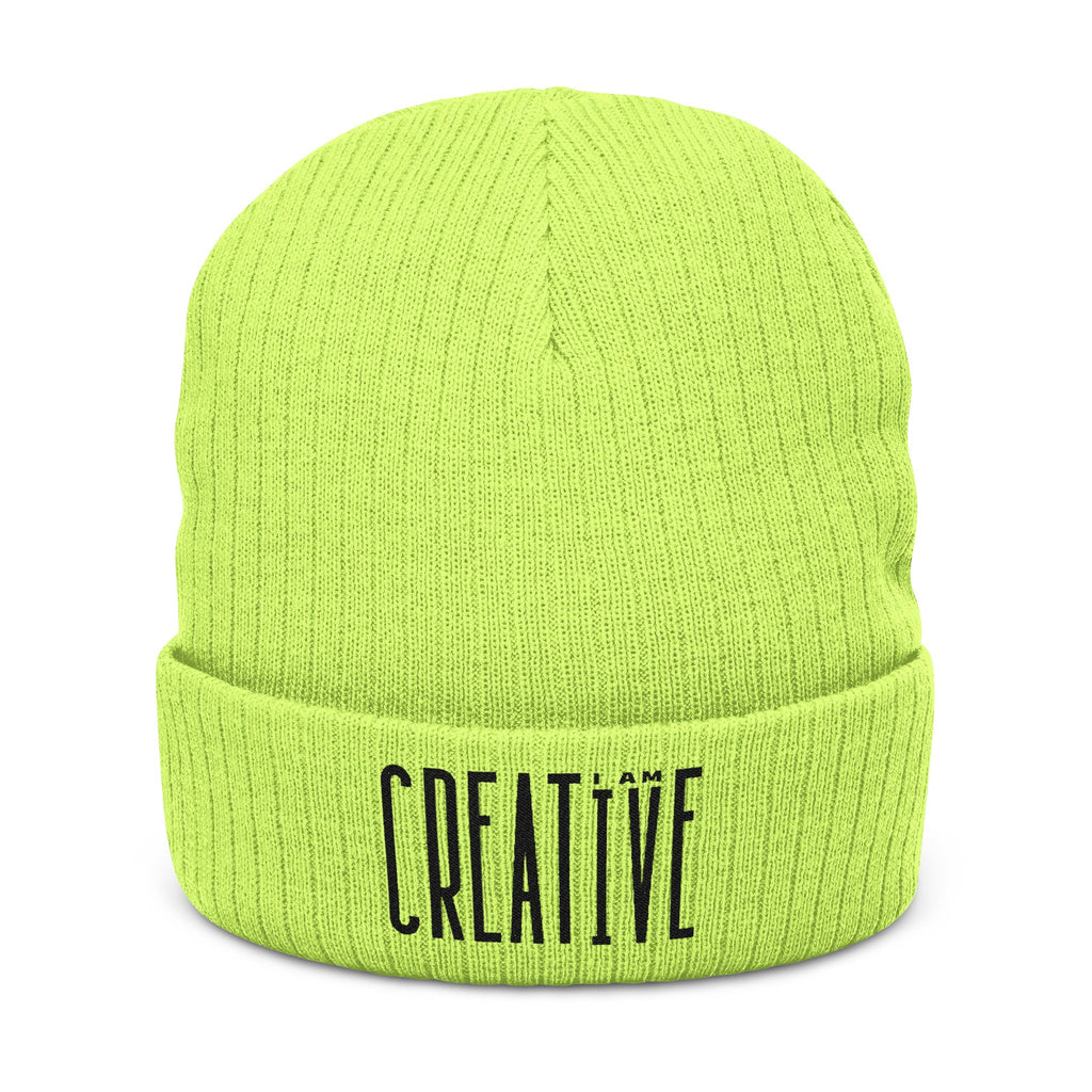 I Am Creative | Ribbed Knit Beanie
