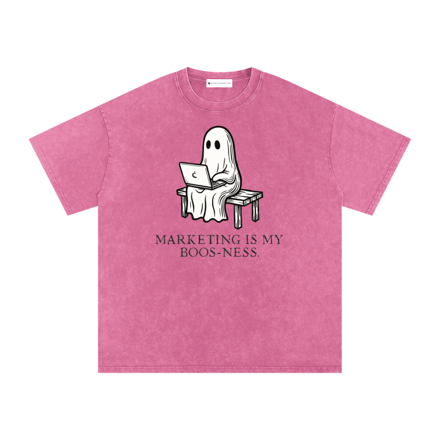 Marketing is My Boos-ness | Snow Washed Oversized Cotton T-Shirt