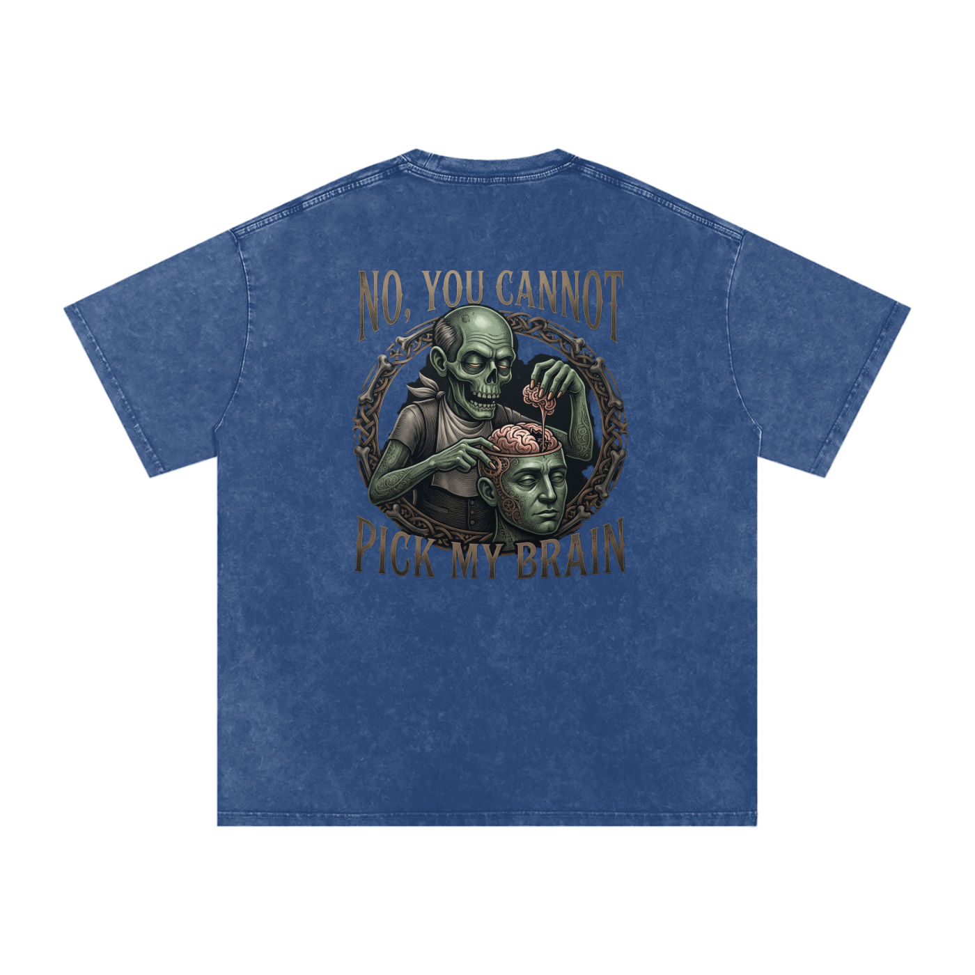 You Cannot Pick My Brain | Snow Washed Oversized Cotton T-Shirt