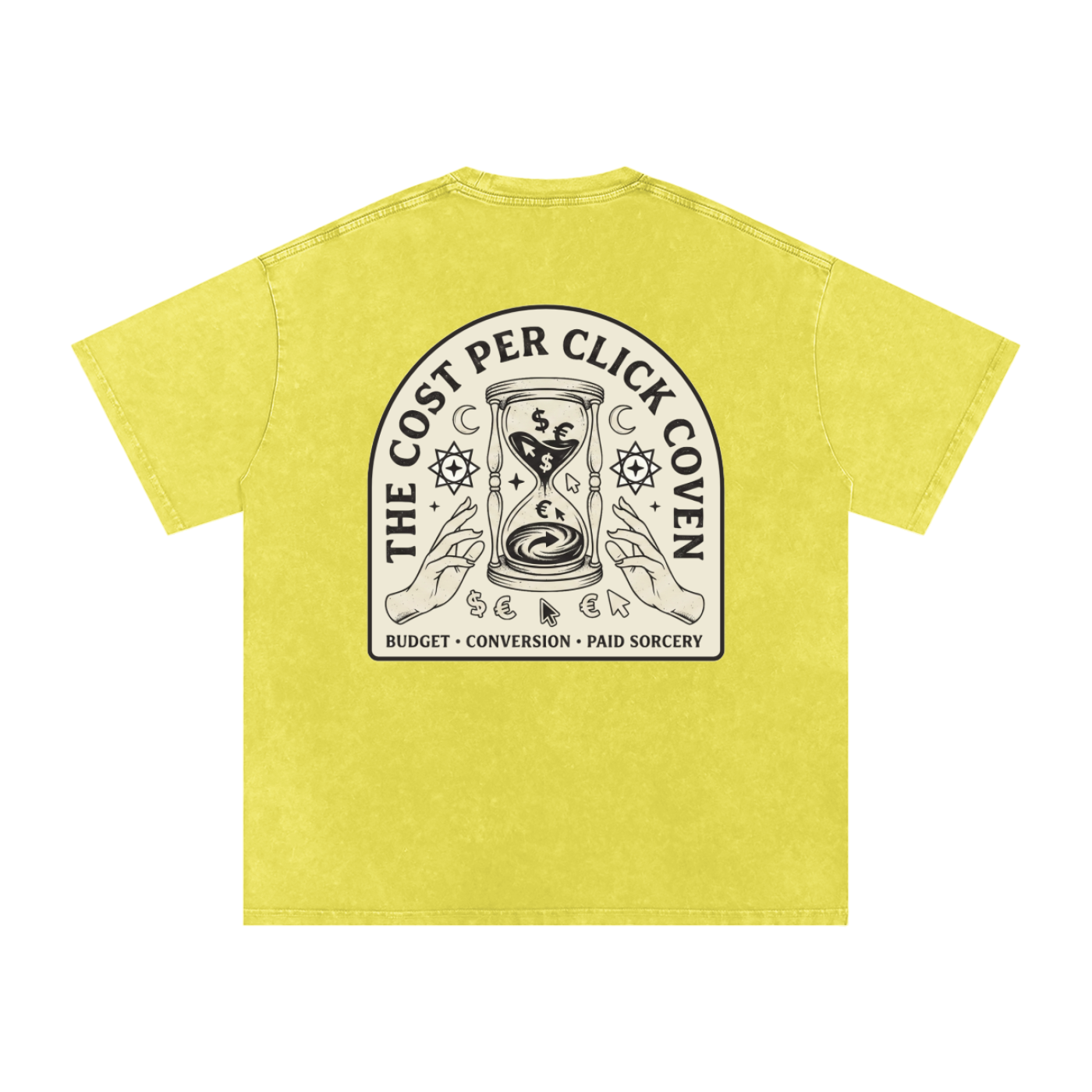 The Cost Per Click Coven | Snow Washed Oversized Cotton T-Shirt