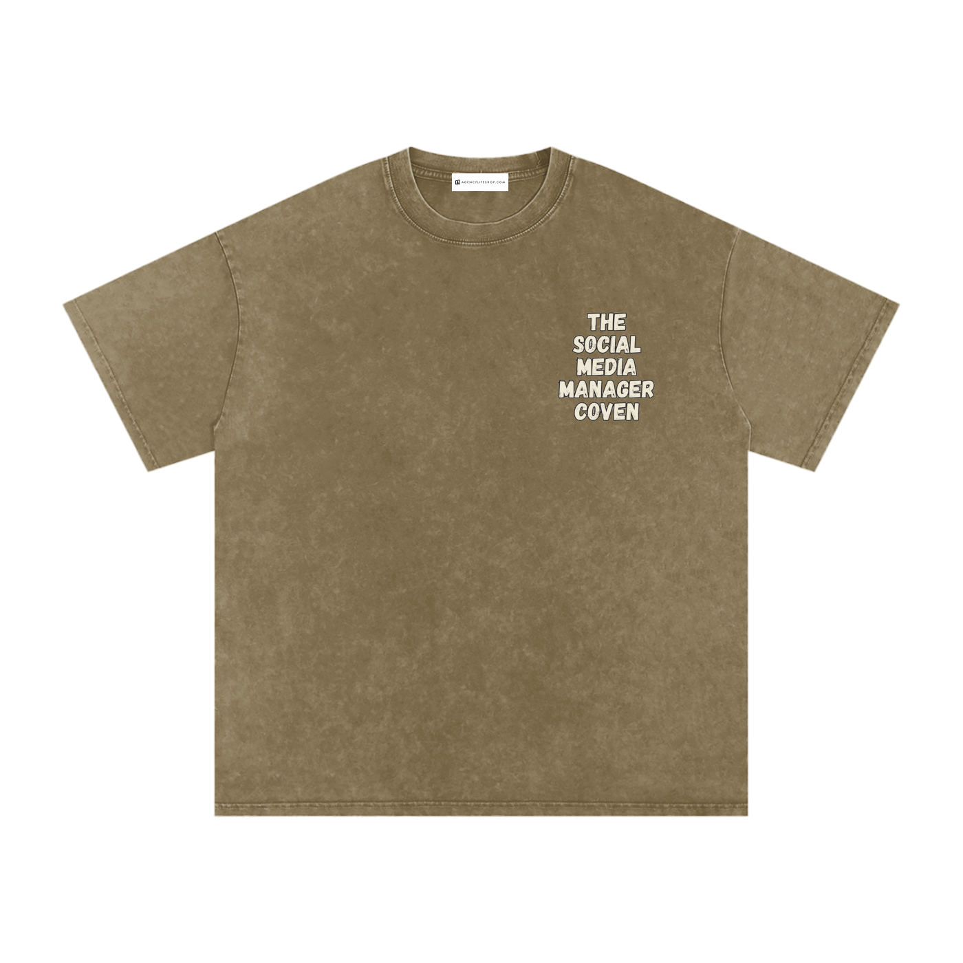 The Social Media Marketing Coven | Snow Washed Oversized Cotton T-Shirt