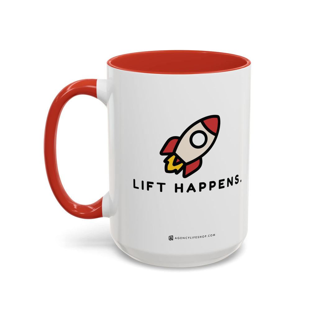 Lift Happens | Accent Coffee Mug (11, 15oz)