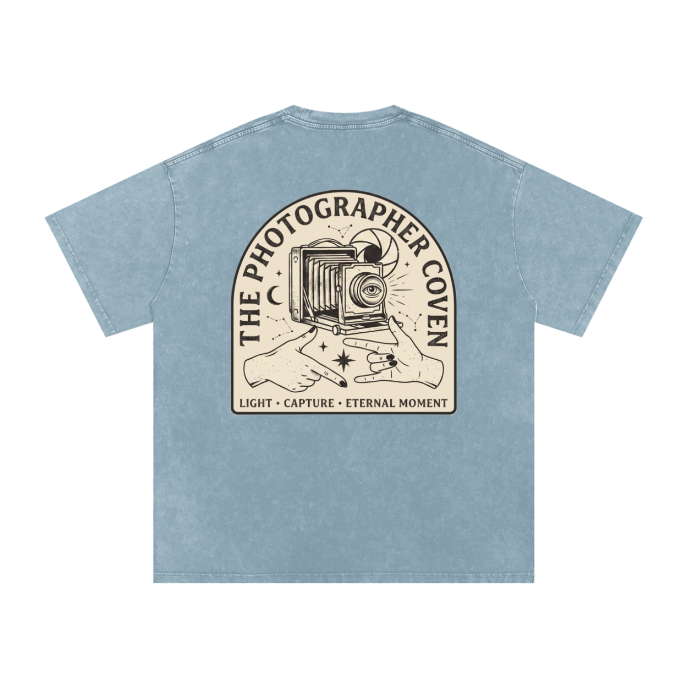 The Photographer Coven | Snow Washed Oversized Cotton T-Shirt