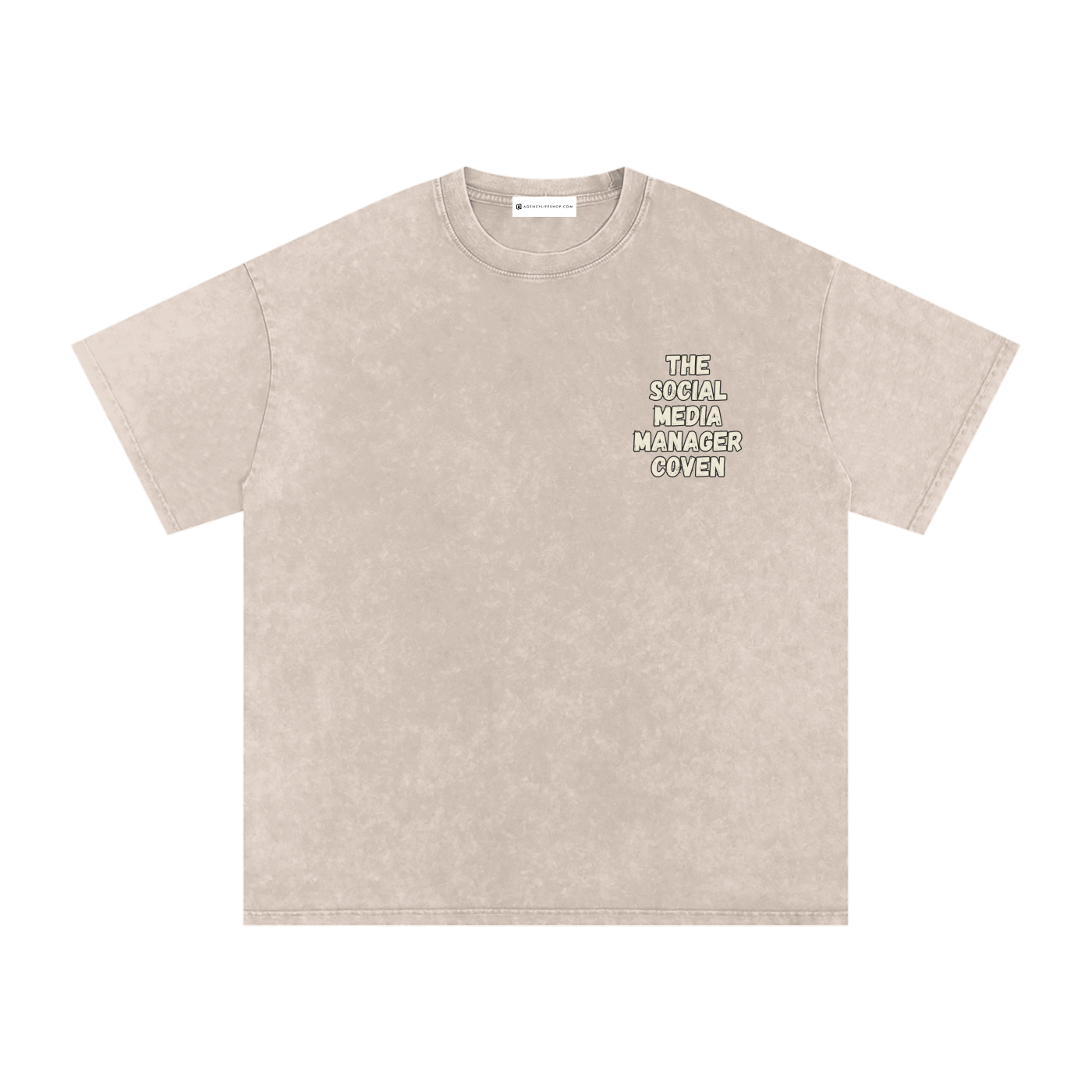 The Social Media Marketing Coven | Snow Washed Oversized Cotton T-Shirt