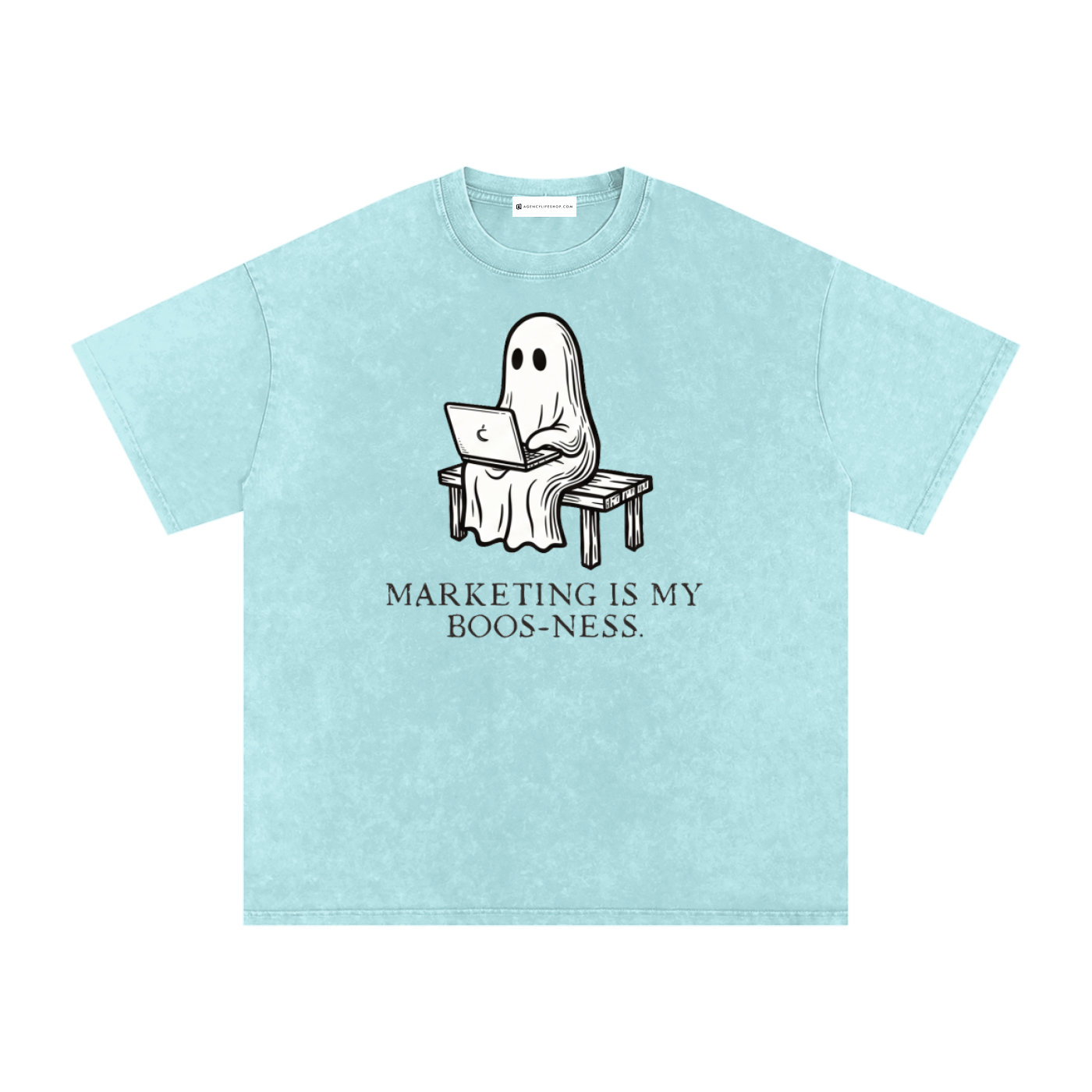 Marketing is My Boos-ness | Snow Washed Oversized Cotton T-Shirt