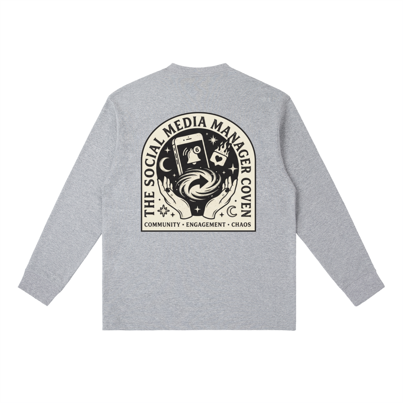 The Social Media Manager Coven | Essential Crewneck Long-Sleeve T-Shirt