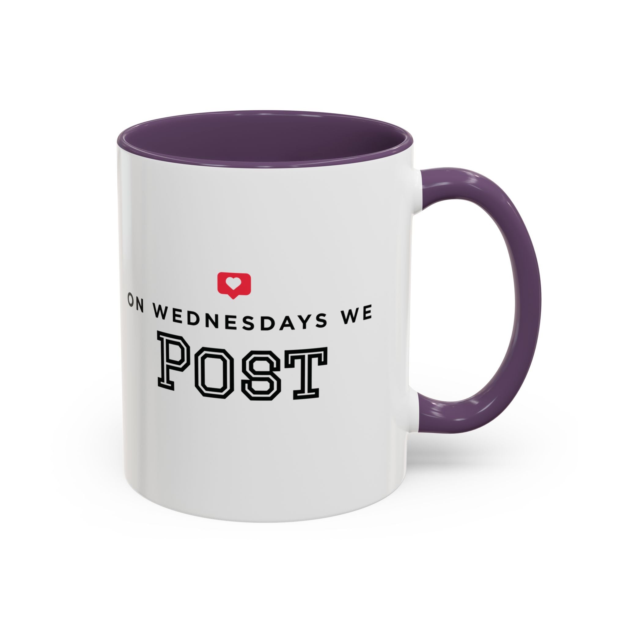 On Wednesdays, We Post | Accent Coffee Mug (11, 15oz)