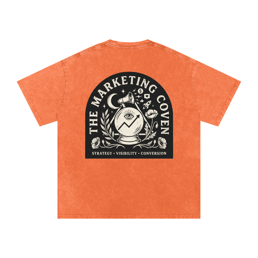 The Marketing Coven | Snow Washed Oversized Cotton T-Shirt
