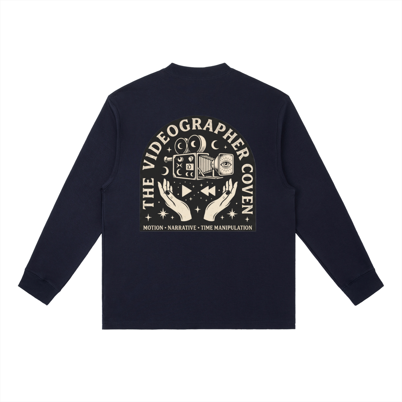 The Videographer Coven | Essential Crewneck Long-Sleeve T-Shirt