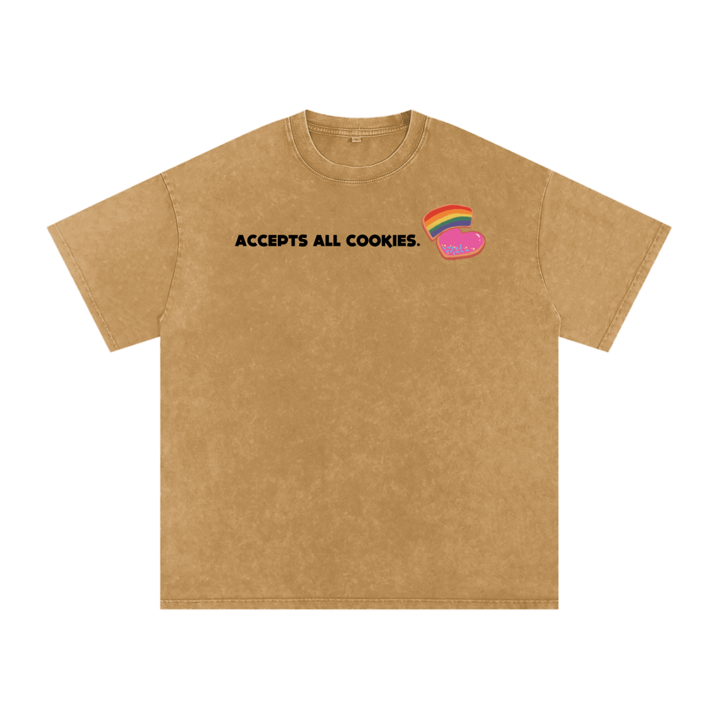 Accepts All Cookies | Snow Washed Oversized Cotton T-Shirt