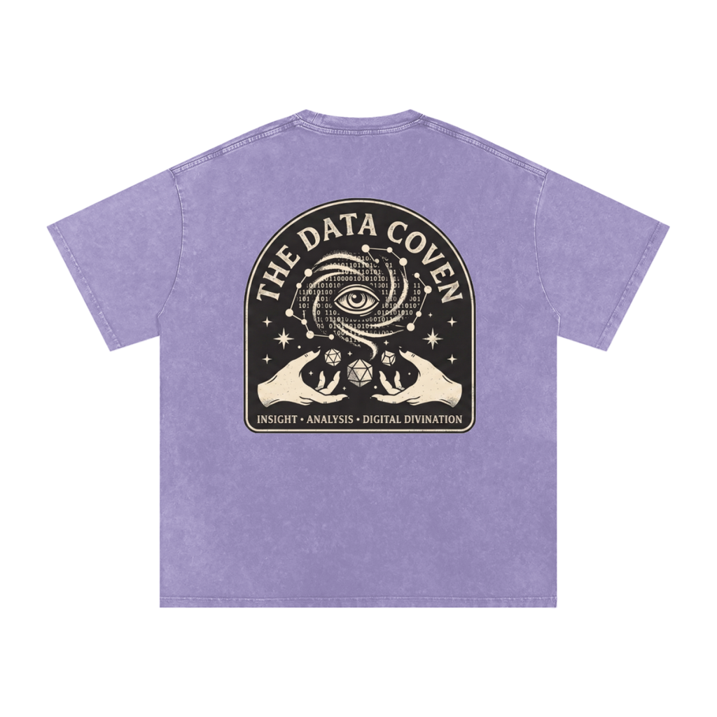 The Data Coven | Snow Washed Oversized Cotton T-Shirt