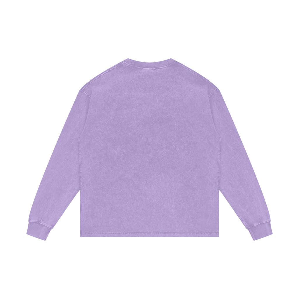 Accepts All Cookies | Acid Wash Oversize Long Sleeve T-Shirt