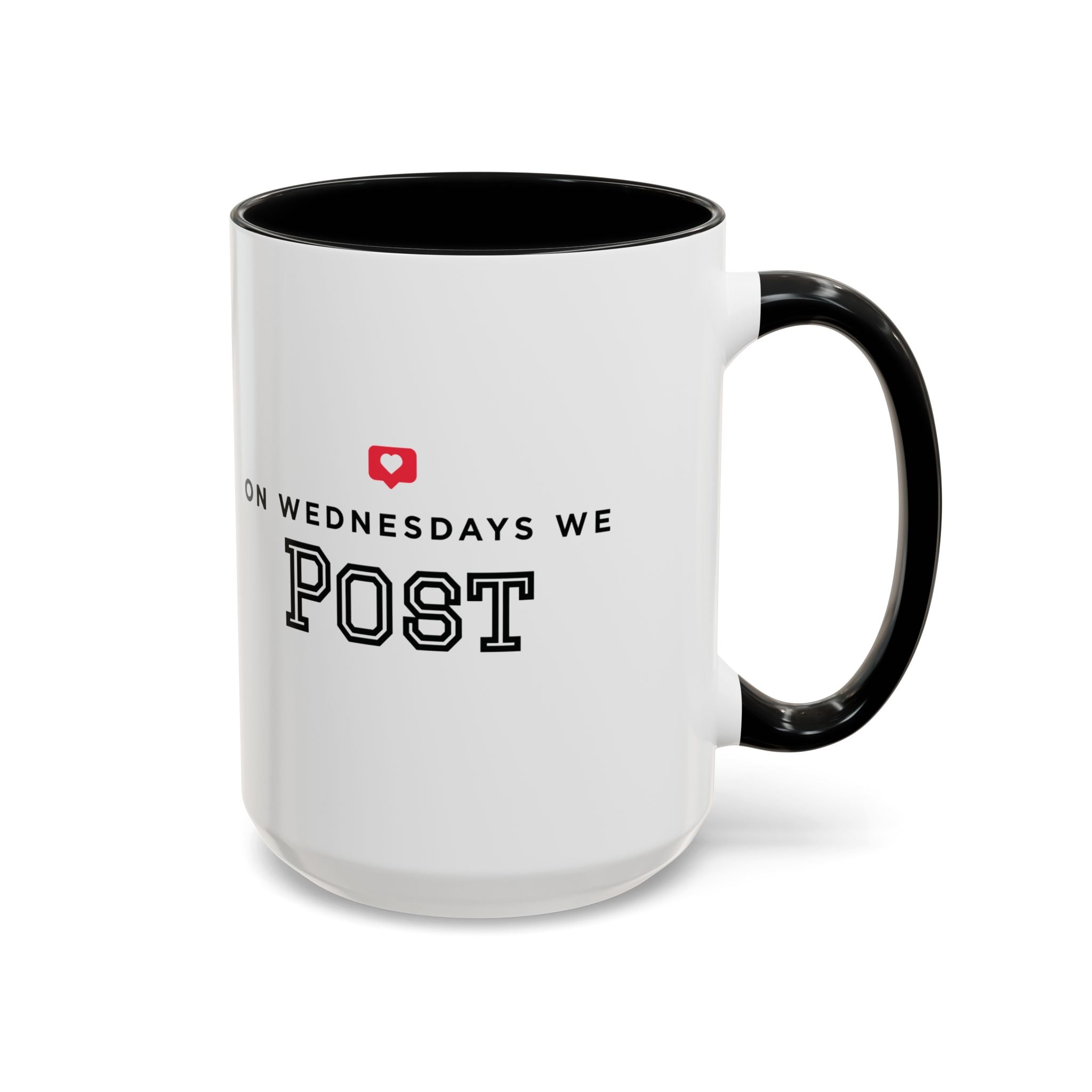 On Wednesdays, We Post | Accent Coffee Mug (11, 15oz)