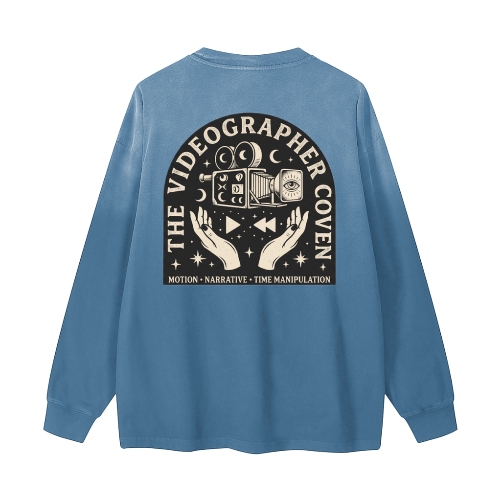 The Videographer Coven | Gradient Washed Long Sleeve T-Shirt