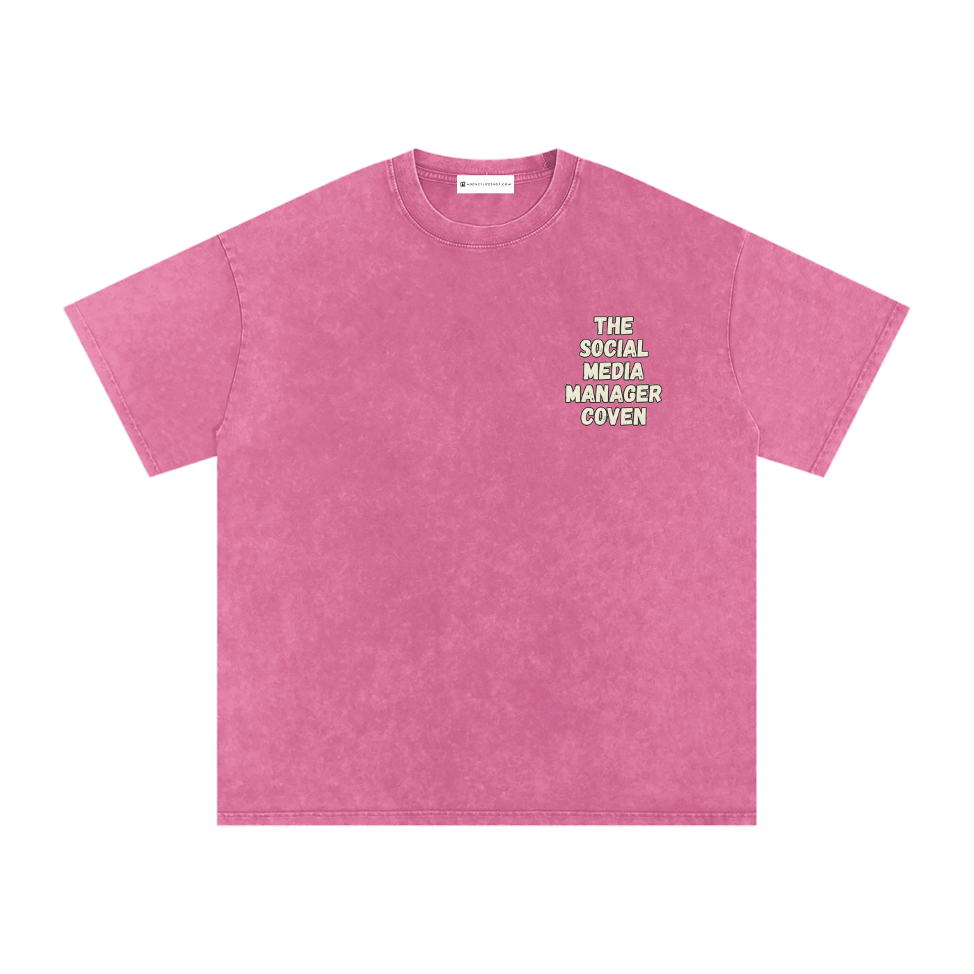 The Social Media Marketing Coven | Snow Washed Oversized Cotton T-Shirt