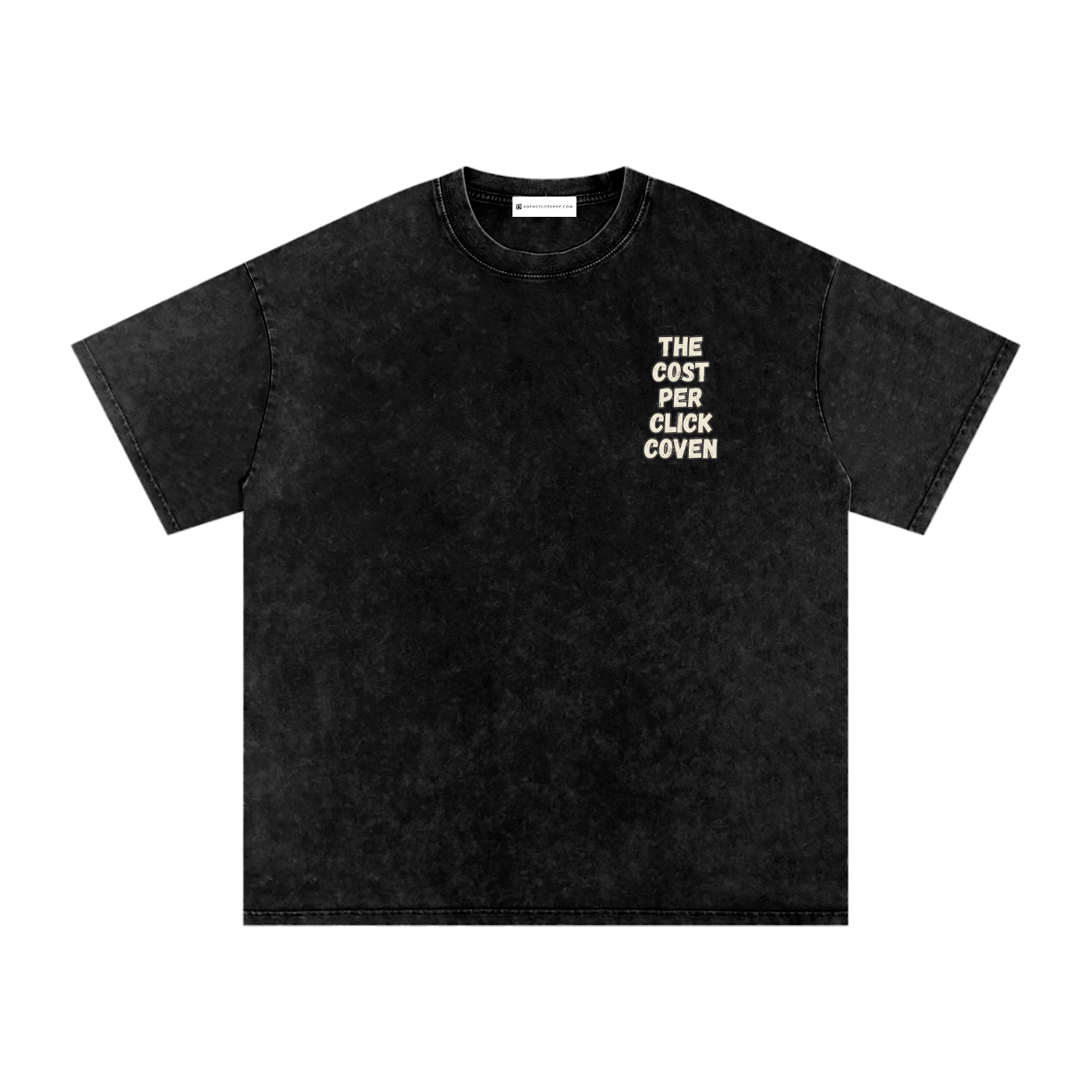 The Cost Per Click Coven | Snow Washed Oversized Cotton T-Shirt