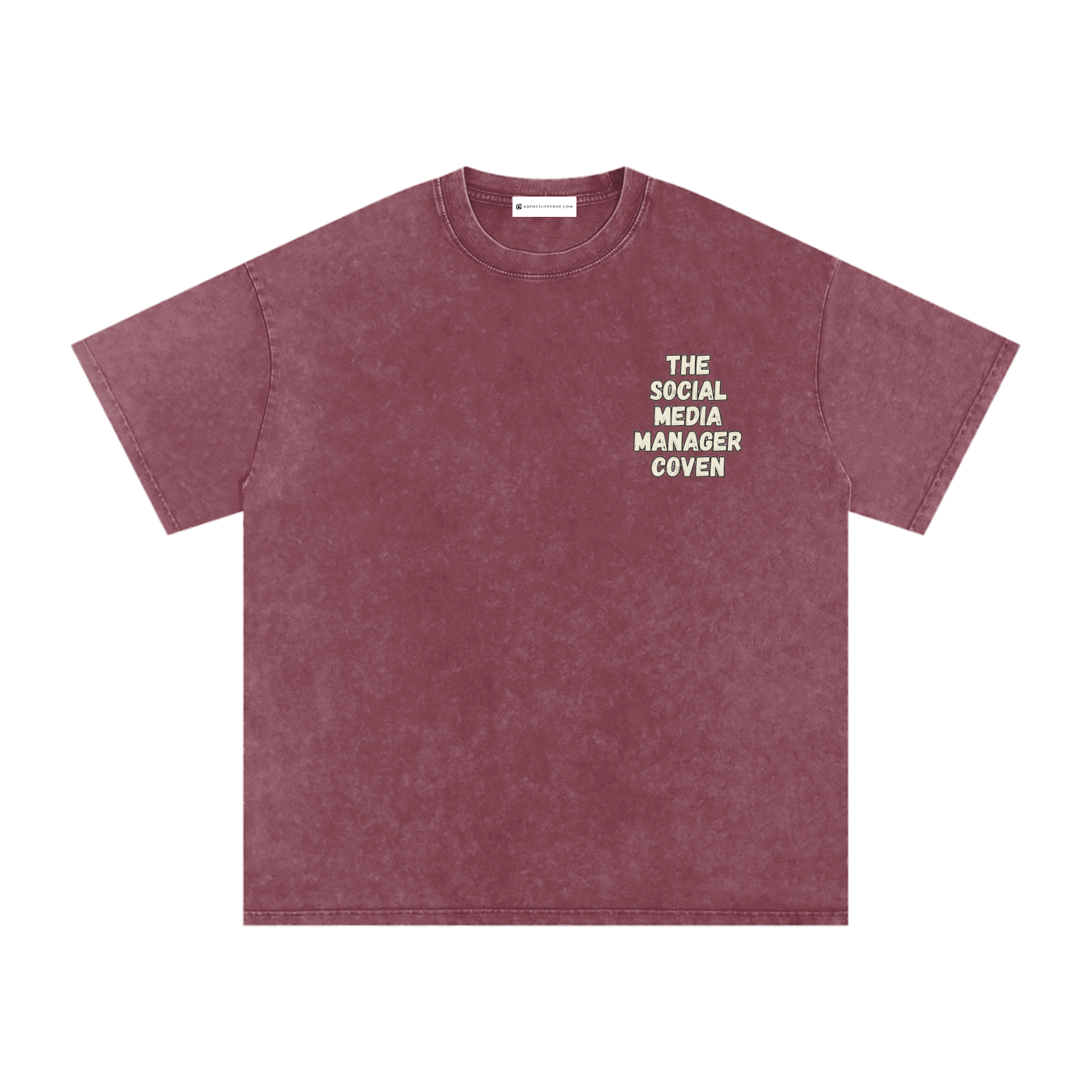 The Social Media Marketing Coven | Snow Washed Oversized Cotton T-Shirt