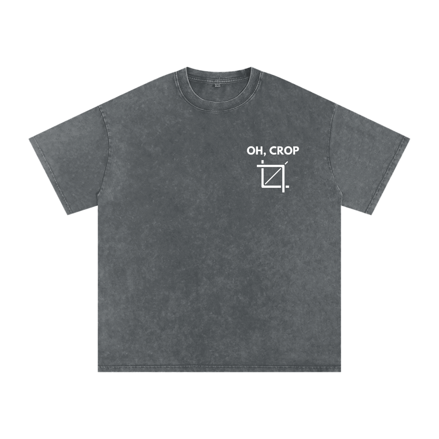 Oh, Crop | Snow Washed Oversized Cotton T-Shirt