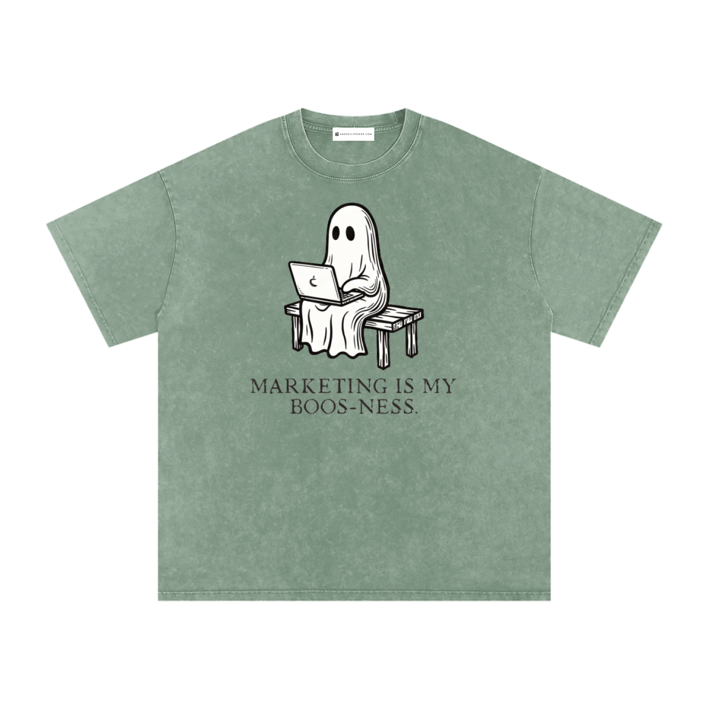 Marketing is My Boos-ness | Snow Washed Oversized Cotton T-Shirt