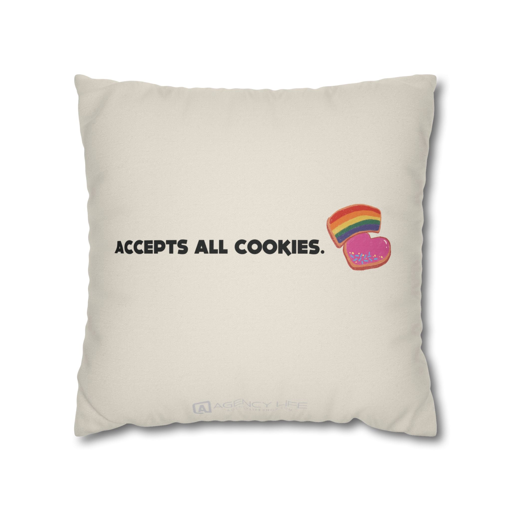 Accepts All Cookies | Polyester Square Pillowcase