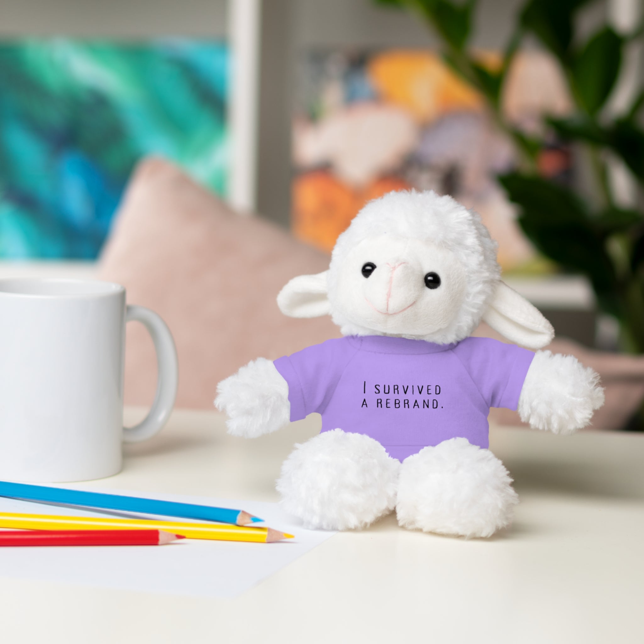 I Survived A Rebrand | Plush Stuffed Toy with Graphic Tee