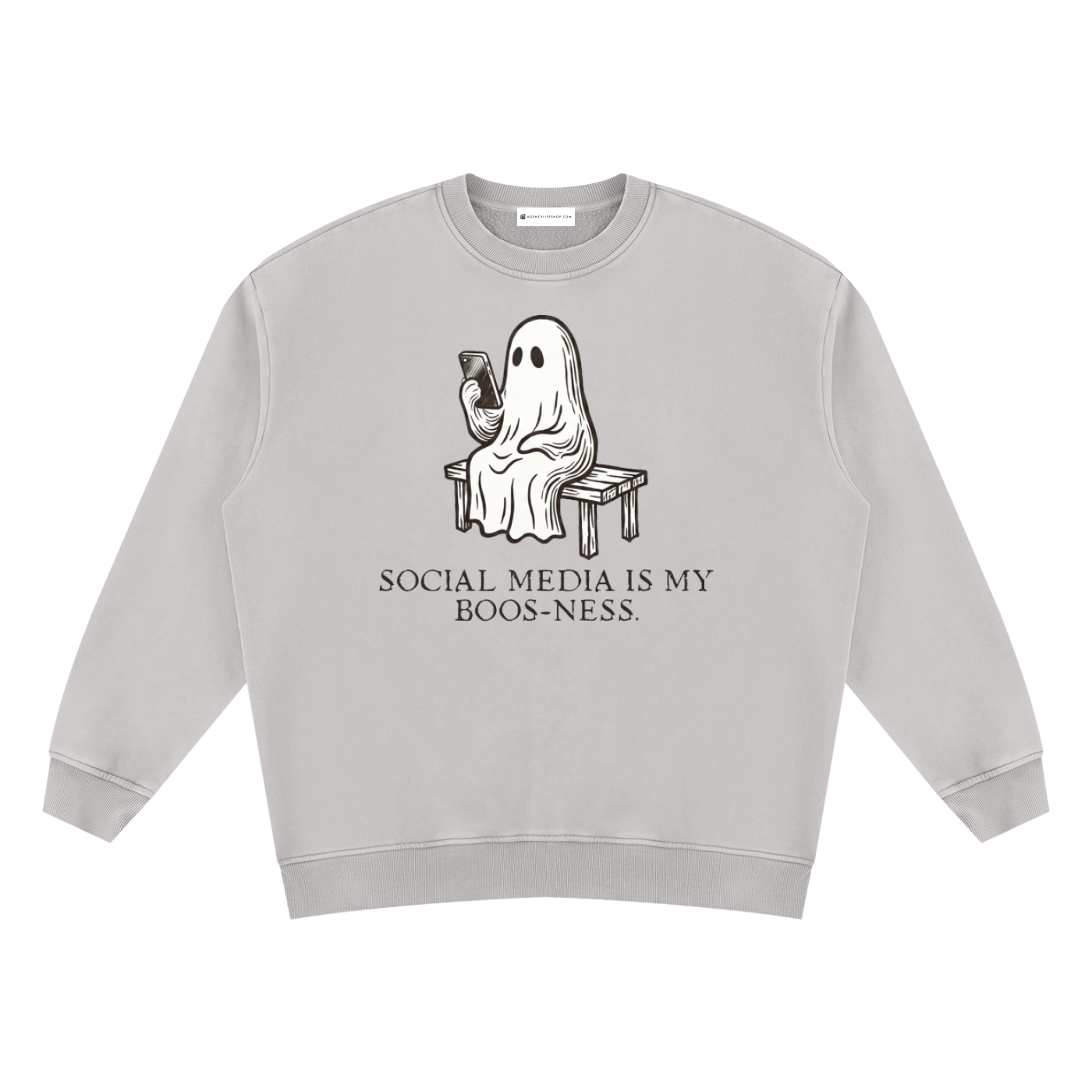 Social Media is My Boos-ness | Unisex Vintage Wash Fleece Sweatshirt