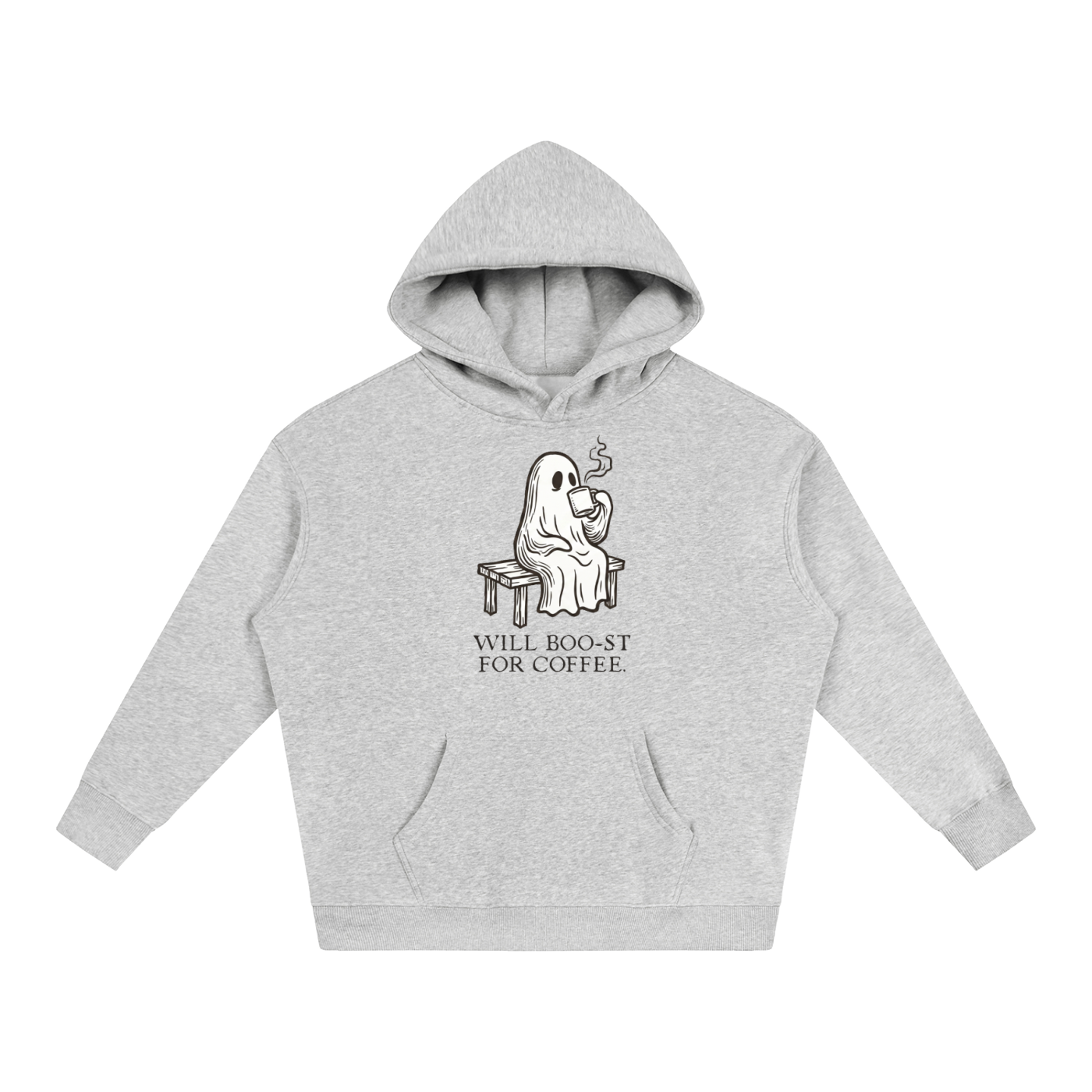 Will Boo-st for Coffee | Oversize Fleeced Hoodie