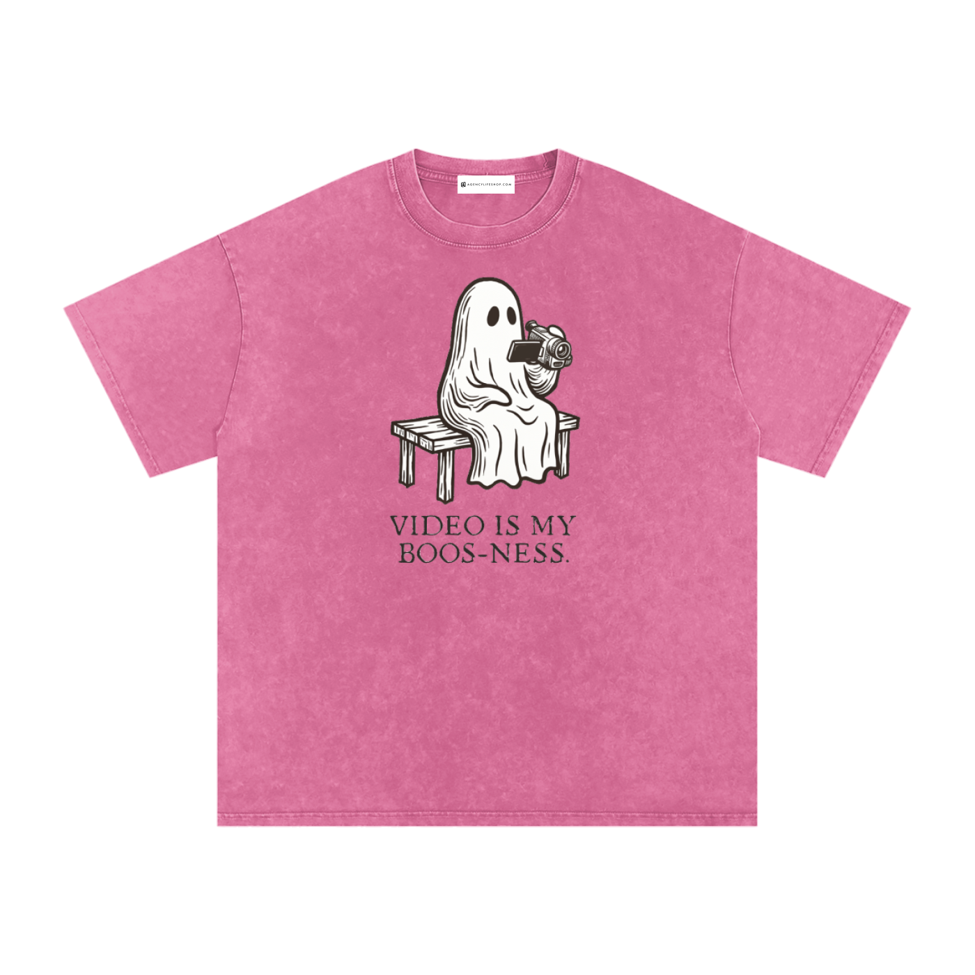Video is My Boos-ness | Snow Washed Oversized Cotton T-Shirt