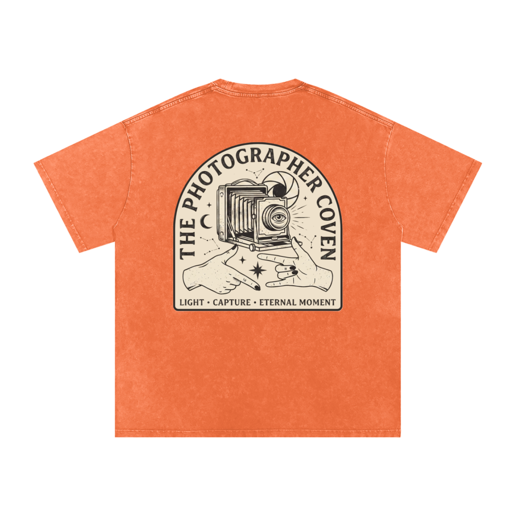 The Photographer Coven | Snow Washed Oversized Cotton T-Shirt