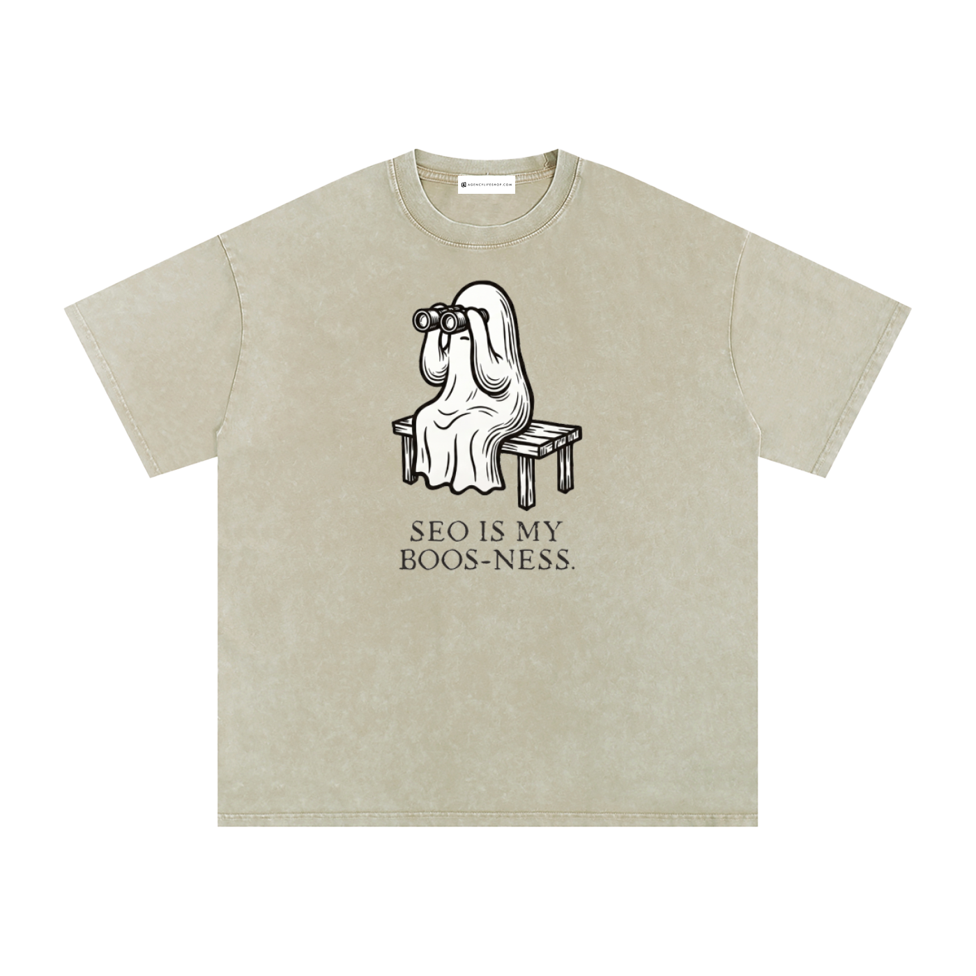 SEO is My Boos-ness | Snow Washed Oversized Cotton T-Shirt