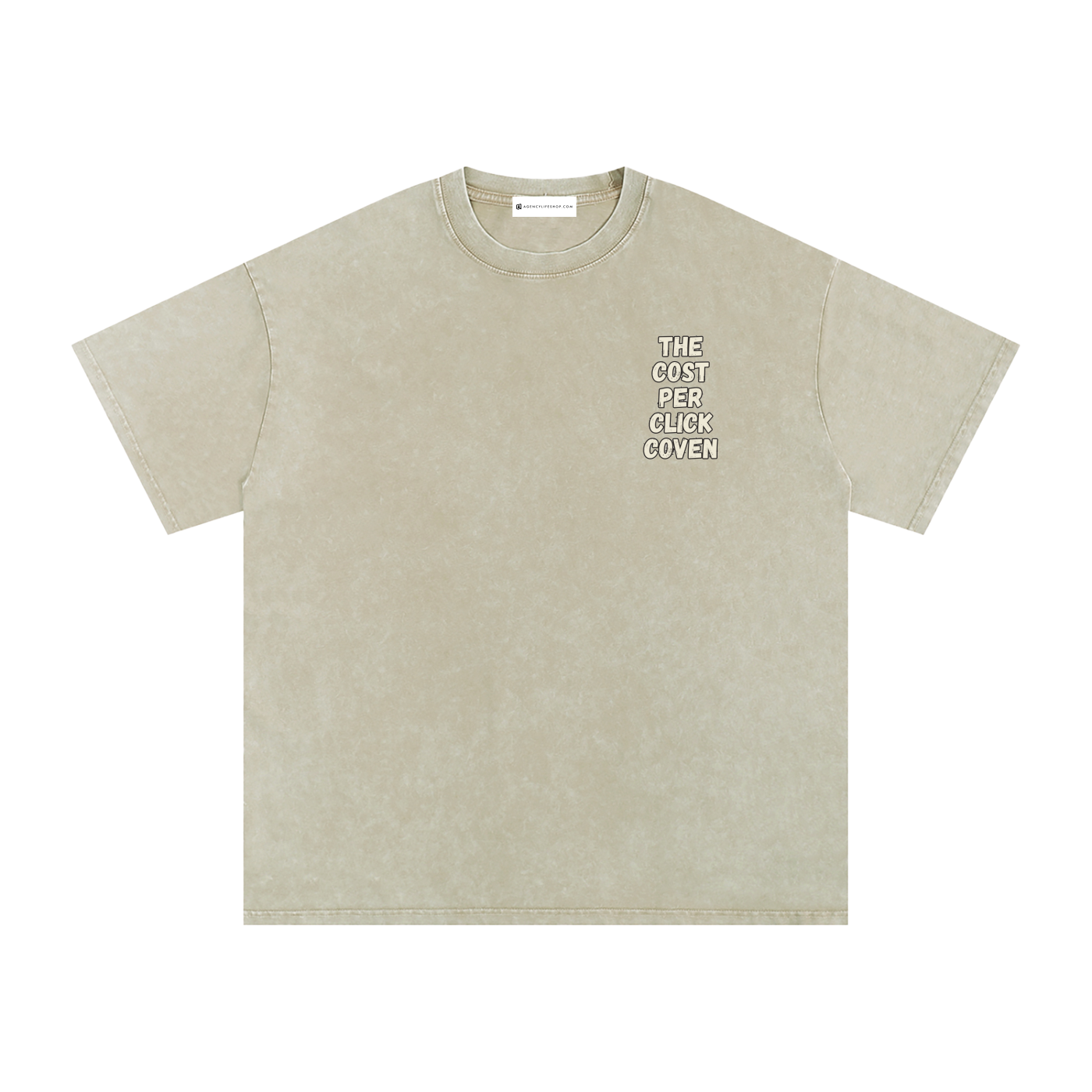 The Cost Per Click Coven | Snow Washed Oversized Cotton T-Shirt