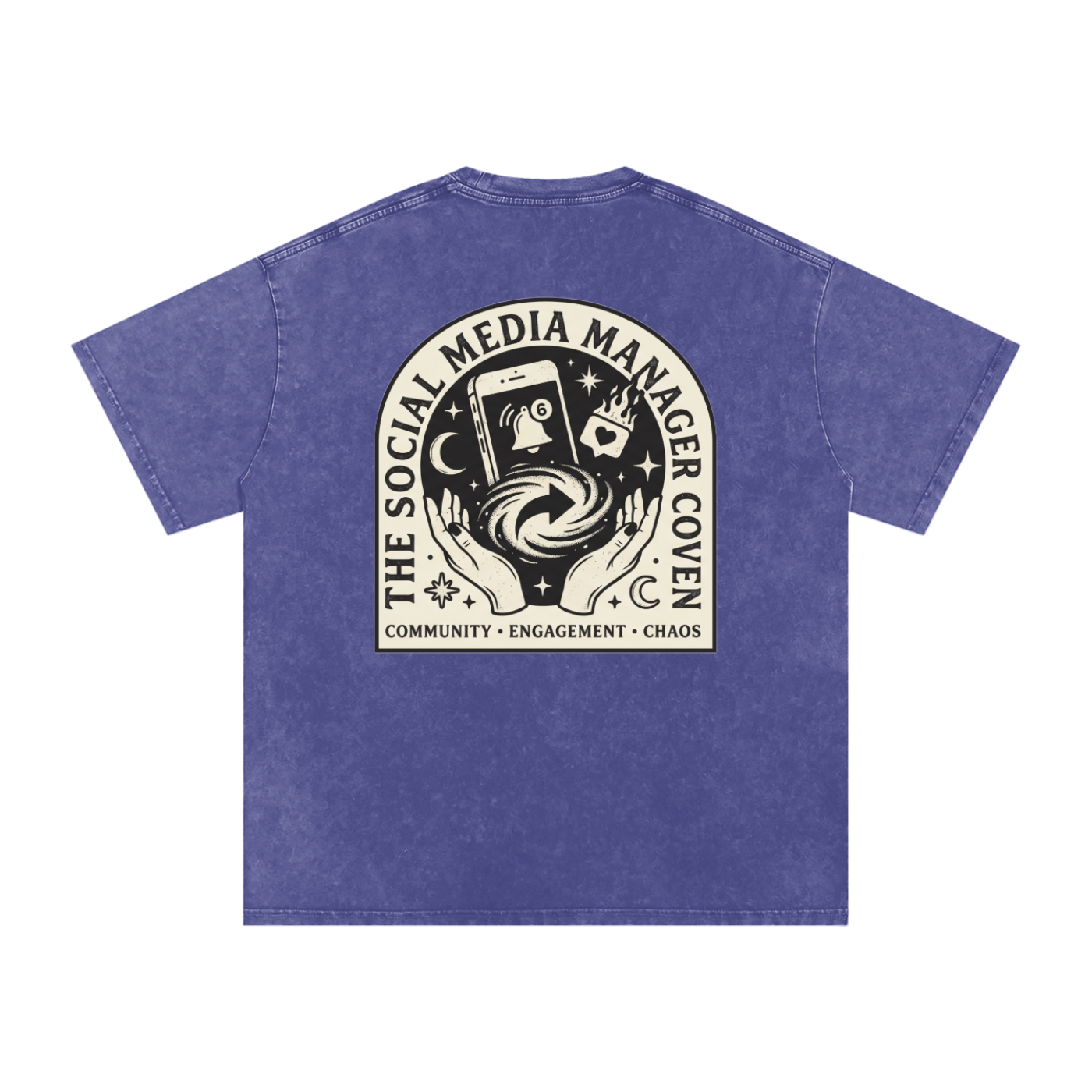 The Social Media Marketing Coven | Snow Washed Oversized Cotton T-Shirt