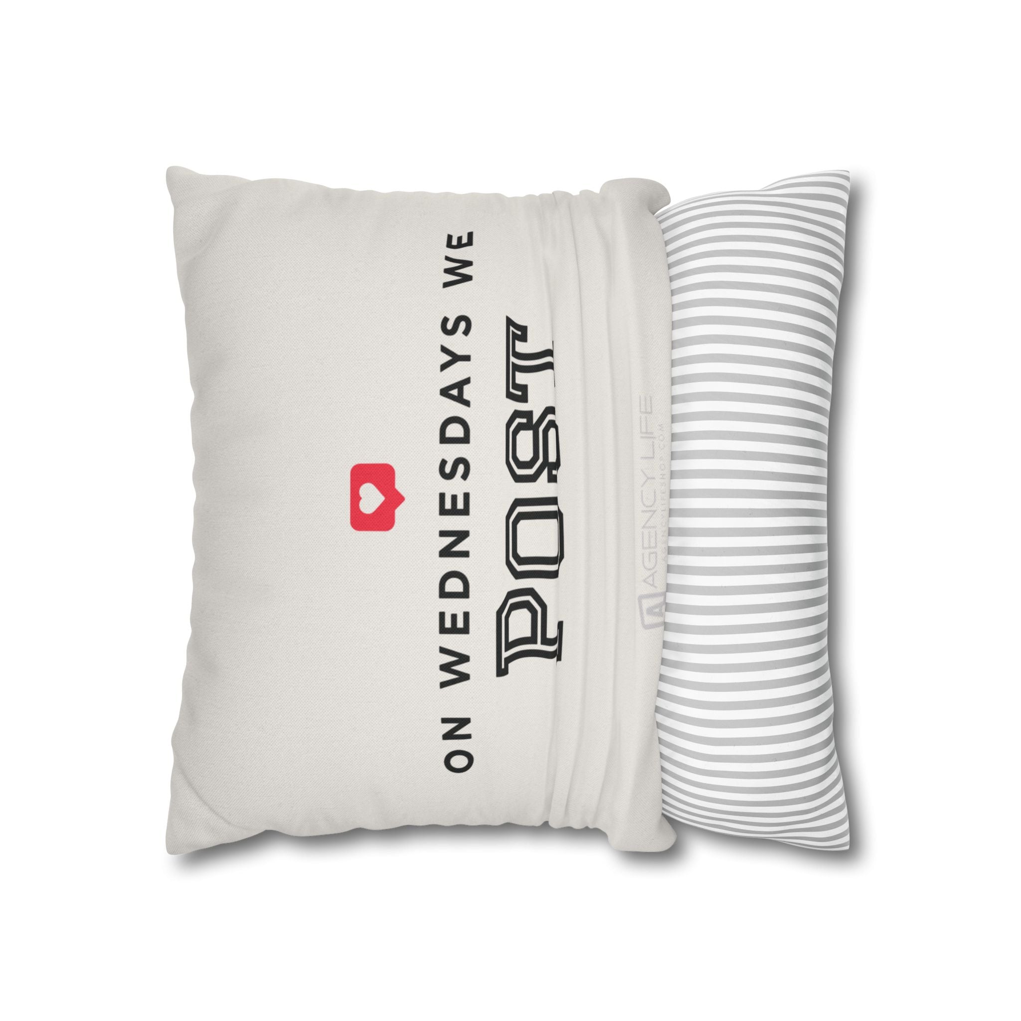 On Wednesdays, We Post | Polyester Square Pillowcase