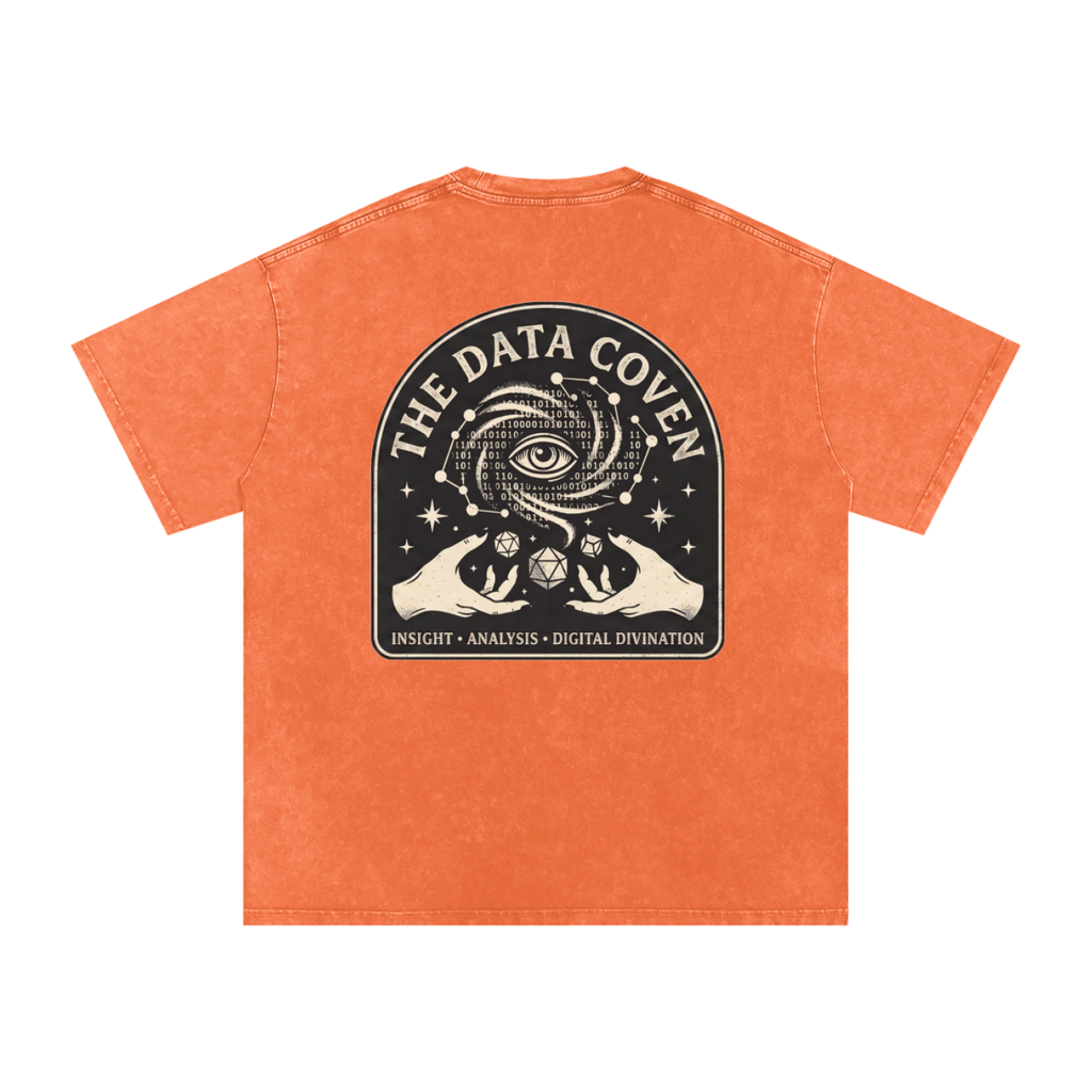 The Data Coven | Snow Washed Oversized Cotton T-Shirt