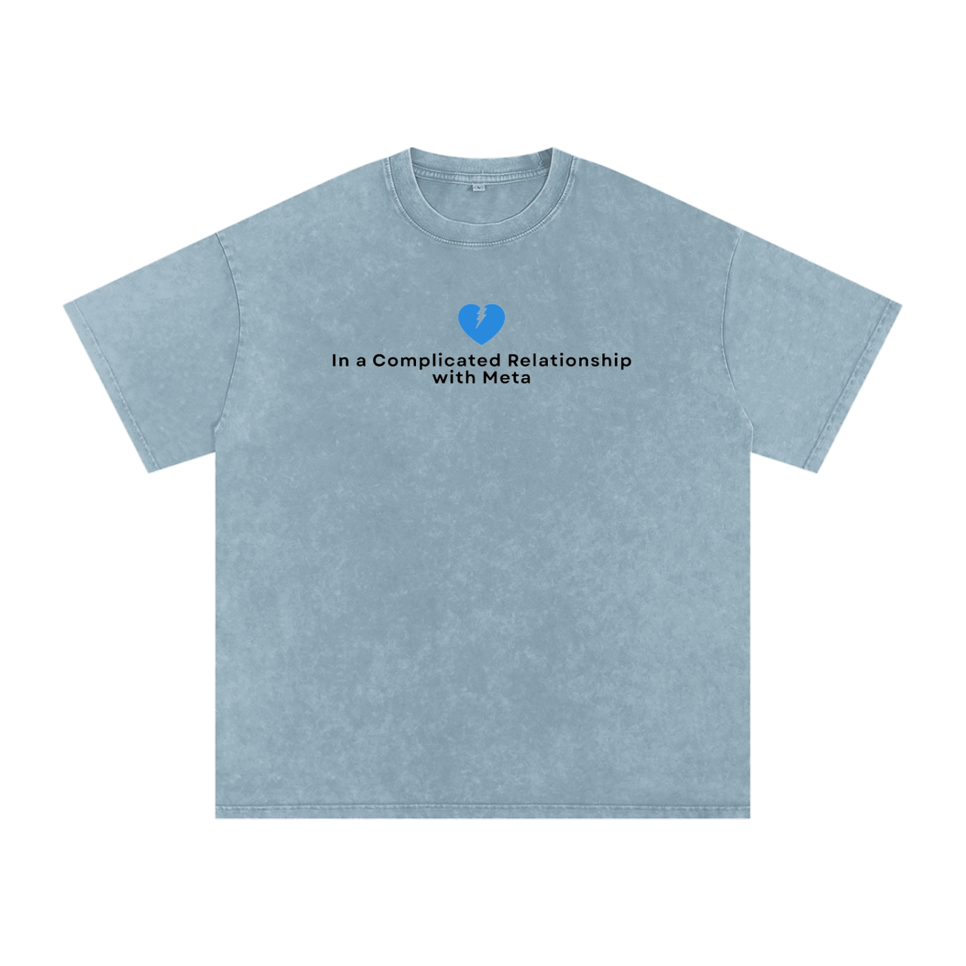 Complicated Relationship | Snow Washed Oversized Cotton T-Shirt