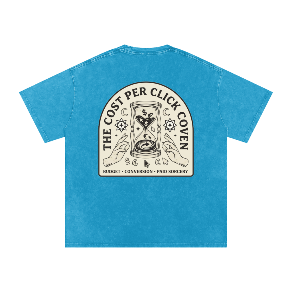The Cost Per Click Coven | Snow Washed Oversized Cotton T-Shirt