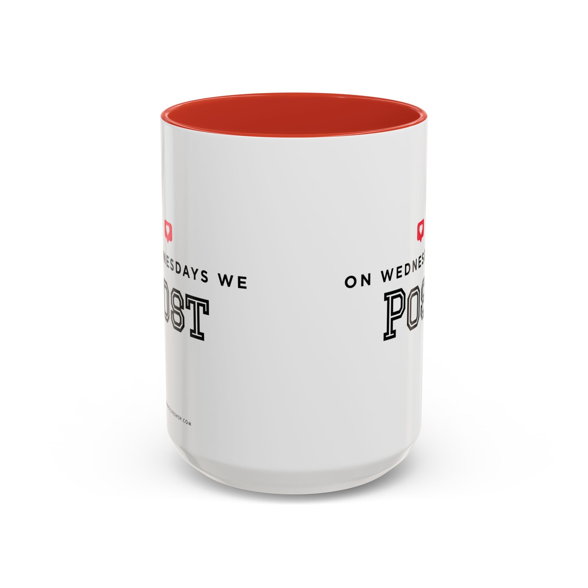 On Wednesdays, We Post | Accent Coffee Mug (11, 15oz)