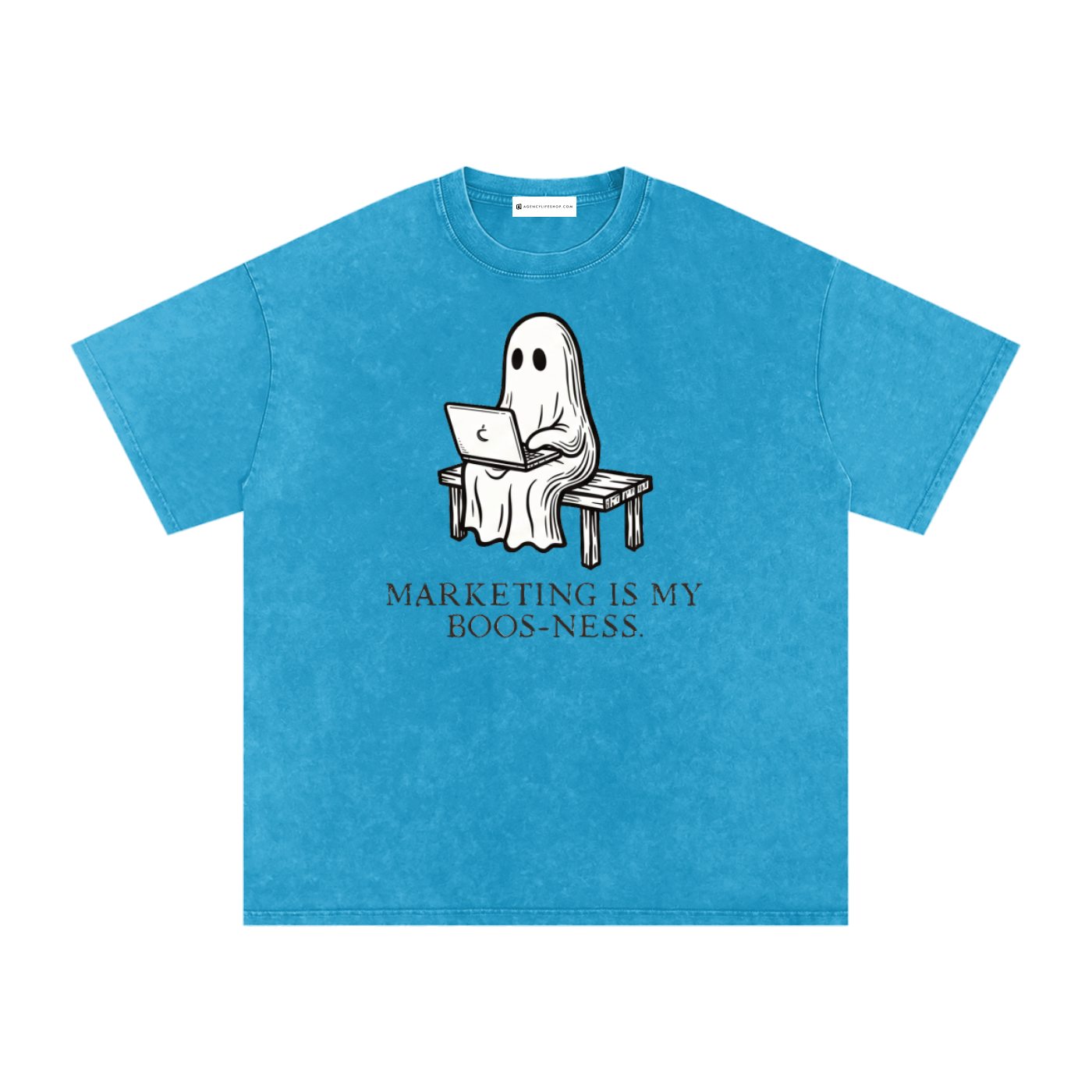 Marketing is My Boos-ness | Snow Washed Oversized Cotton T-Shirt