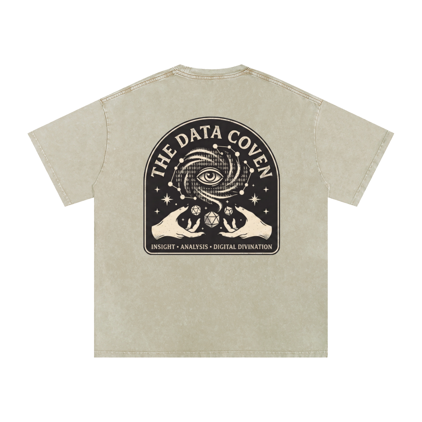 The Data Coven | Snow Washed Oversized Cotton T-Shirt