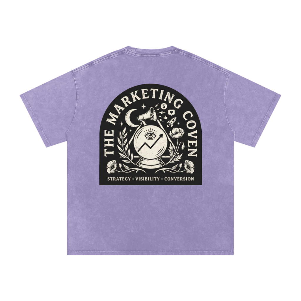 The Marketing Coven | Snow Washed Oversized Cotton T-Shirt