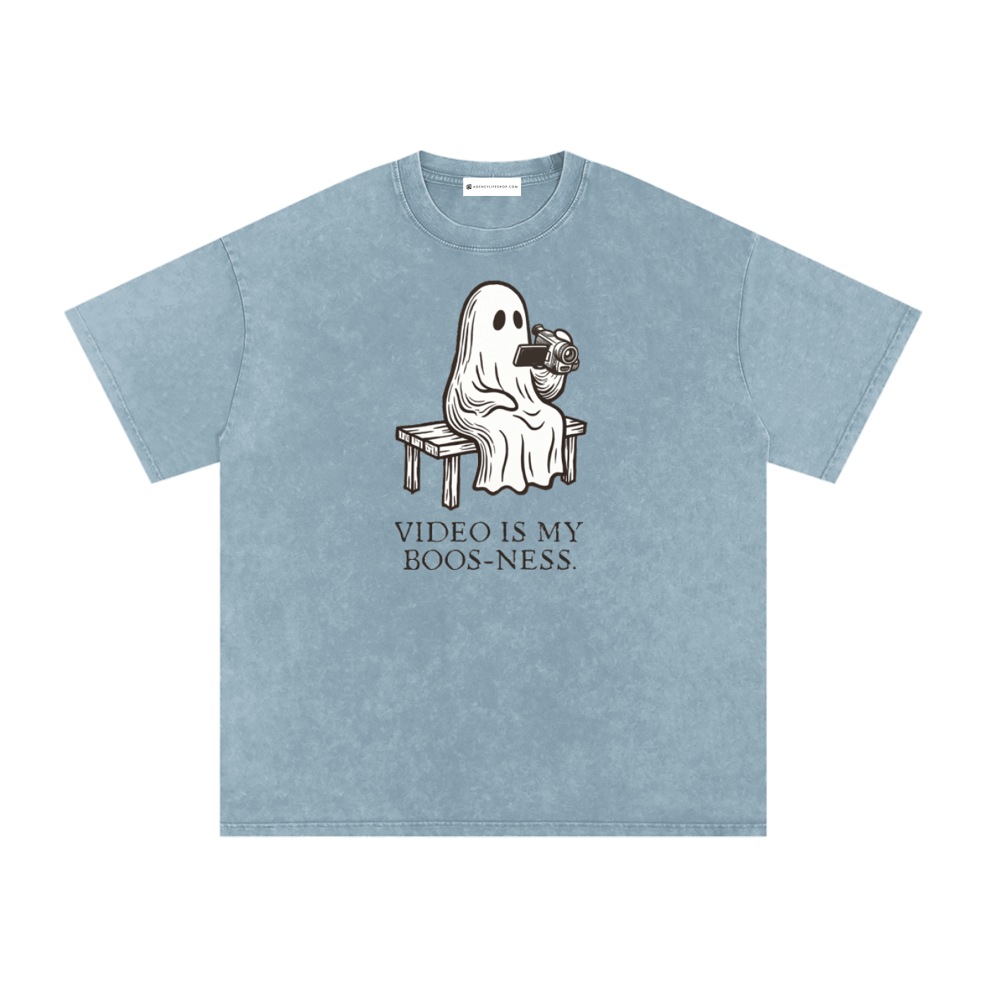 Video is My Boos-ness | Snow Washed Oversized Cotton T-Shirt