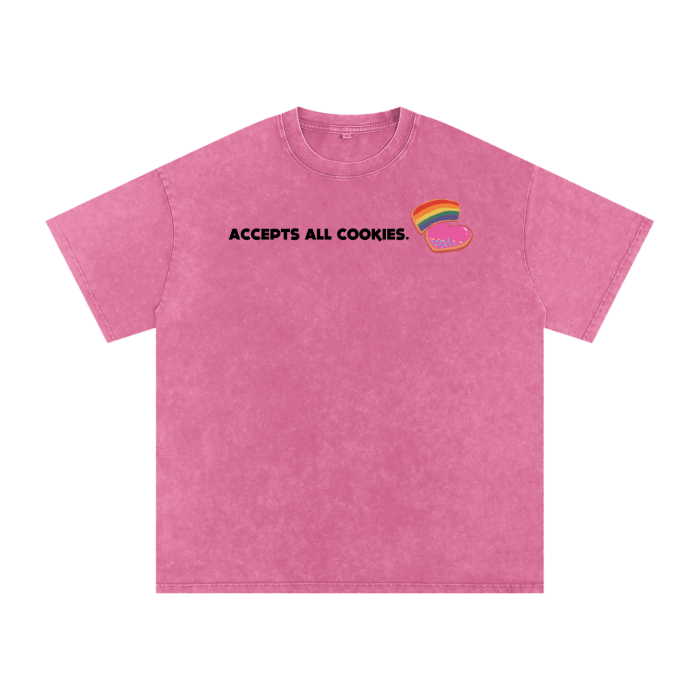 Accepts All Cookies | Snow Washed Oversized Cotton T-Shirt